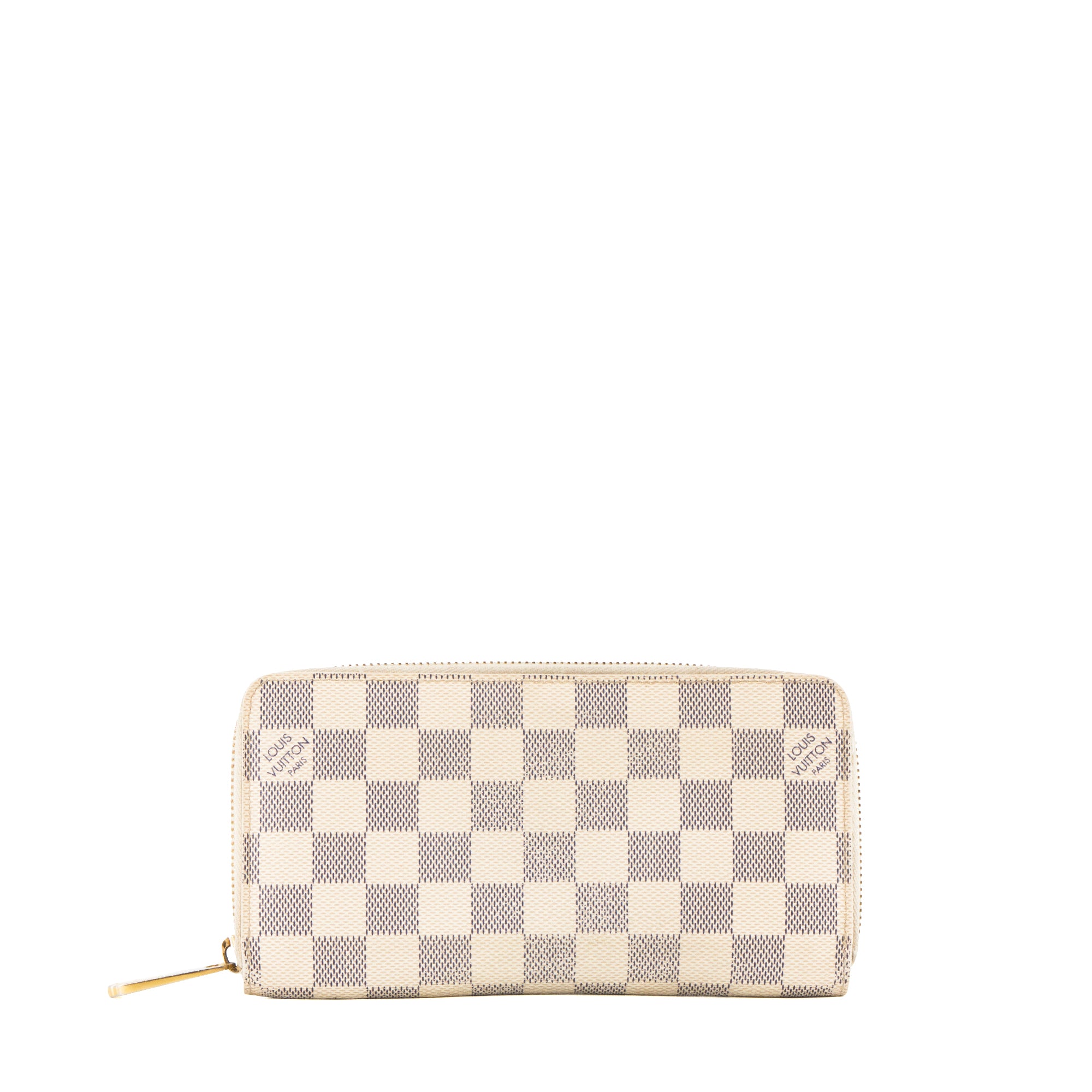 LOUIS VUITTON - Portefeuille Zippy Louis Vuitton en toile enduite damier azur