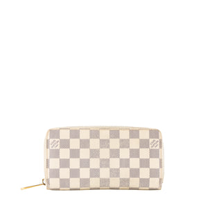 LOUIS VUITTON - Portefeuille Zippy Louis Vuitton en toile enduite damier azur