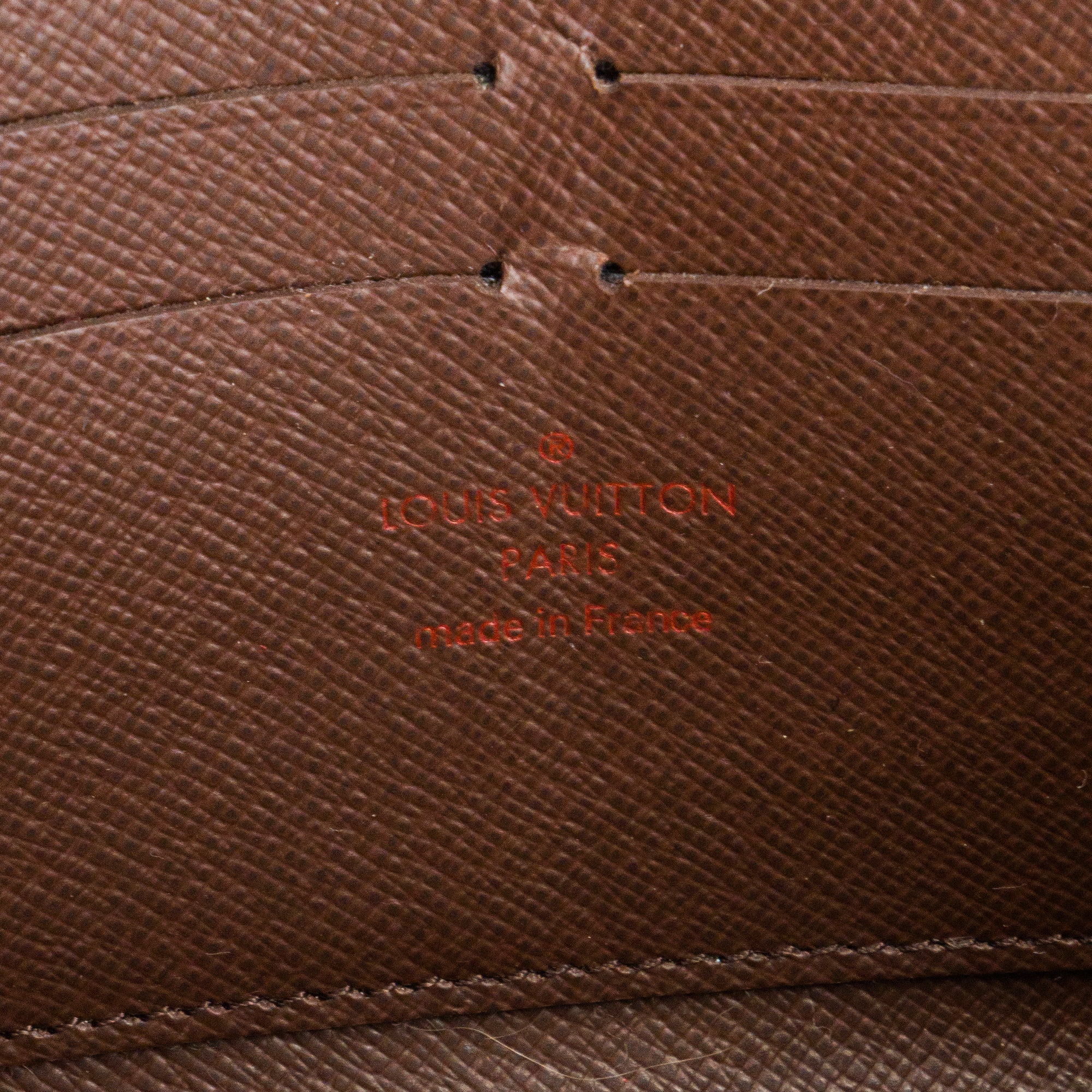 LOUIS VUITTON - Portefeuille Zippy Louis Vuitton en toile enduite damier ébène