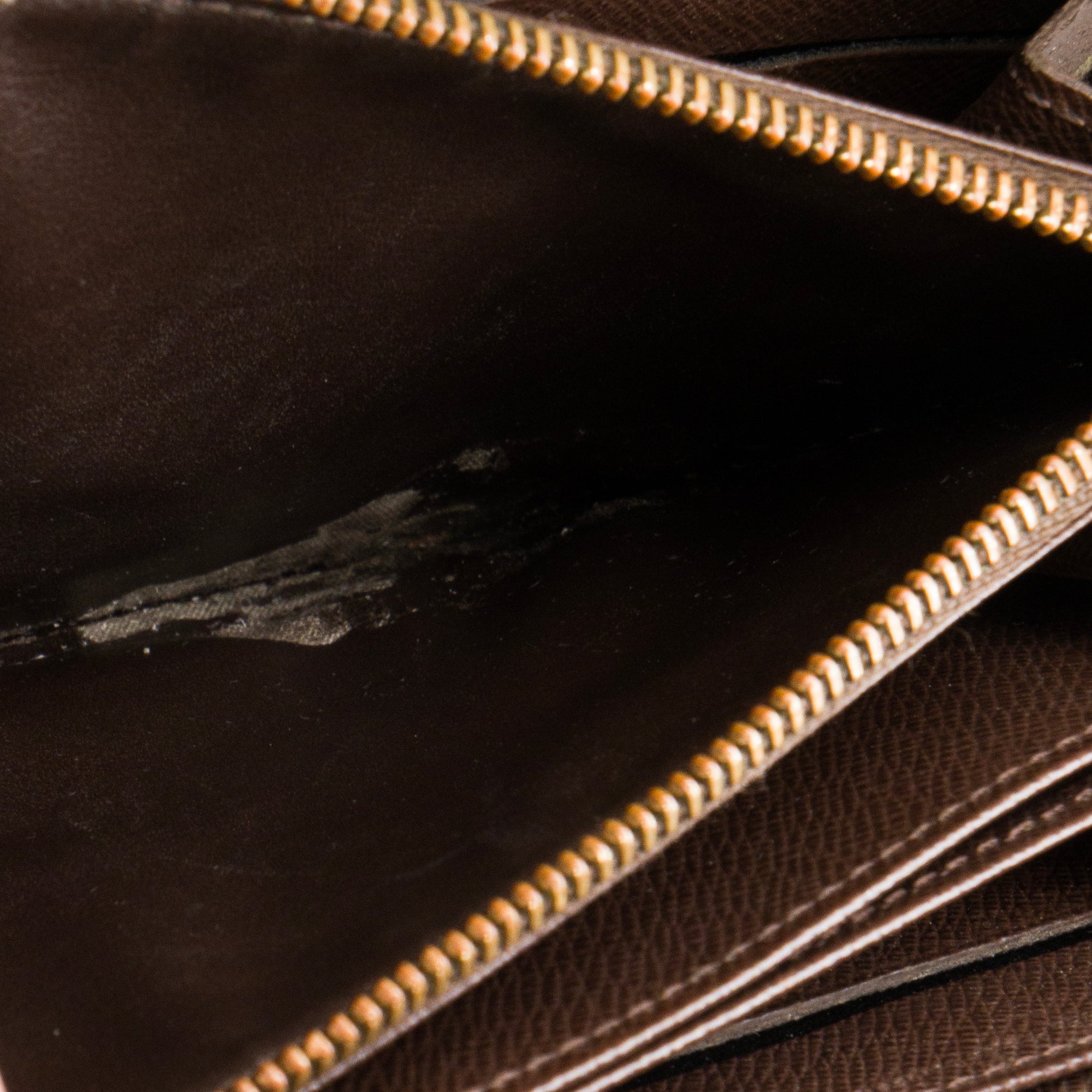 LOUIS VUITTON - Portefeuille Zippy Louis Vuitton en toile enduite damier ébène