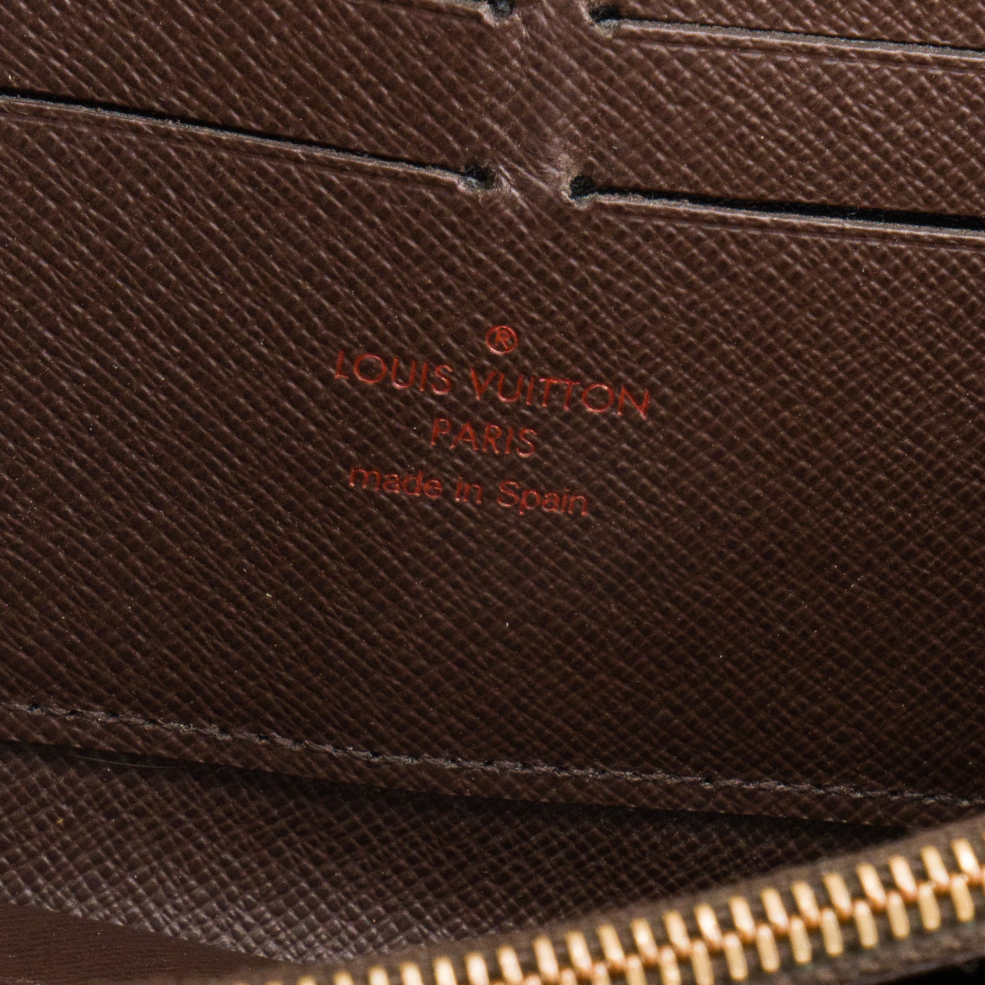 LOUIS VUITTON - Portefeuille Zippy Louis Vuitton en toile enduite damier ébène