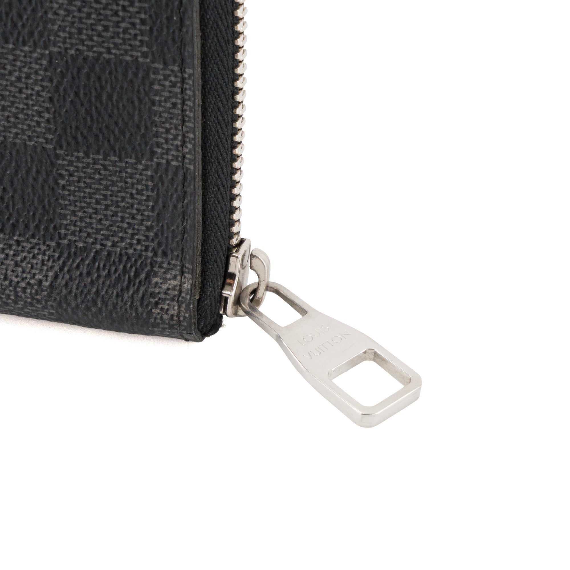 LOUIS VUITTON - Portefeuille Zippy Vertical Louis Vuitton en toile enduite damier graphite