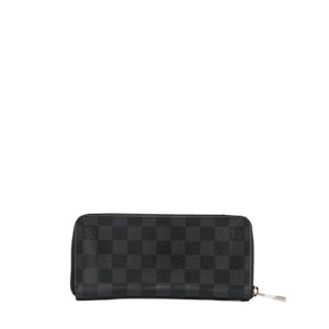 LOUIS VUITTON - Portefeuille Zippy Vertical Louis Vuitton en toile enduite damier graphite