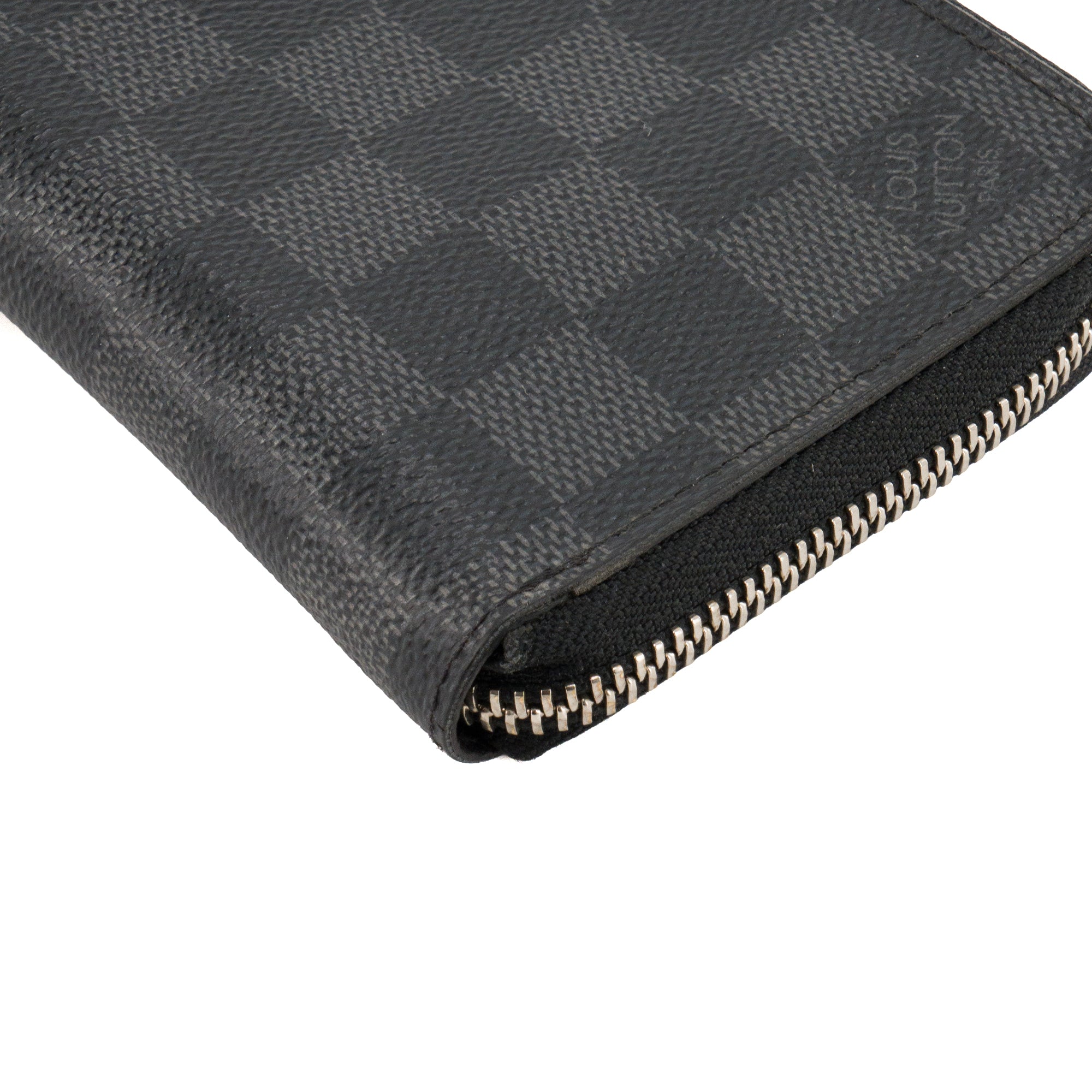 LOUIS VUITTON - Portefeuille Zippy Vertical Louis Vuitton en toile enduite damier graphite