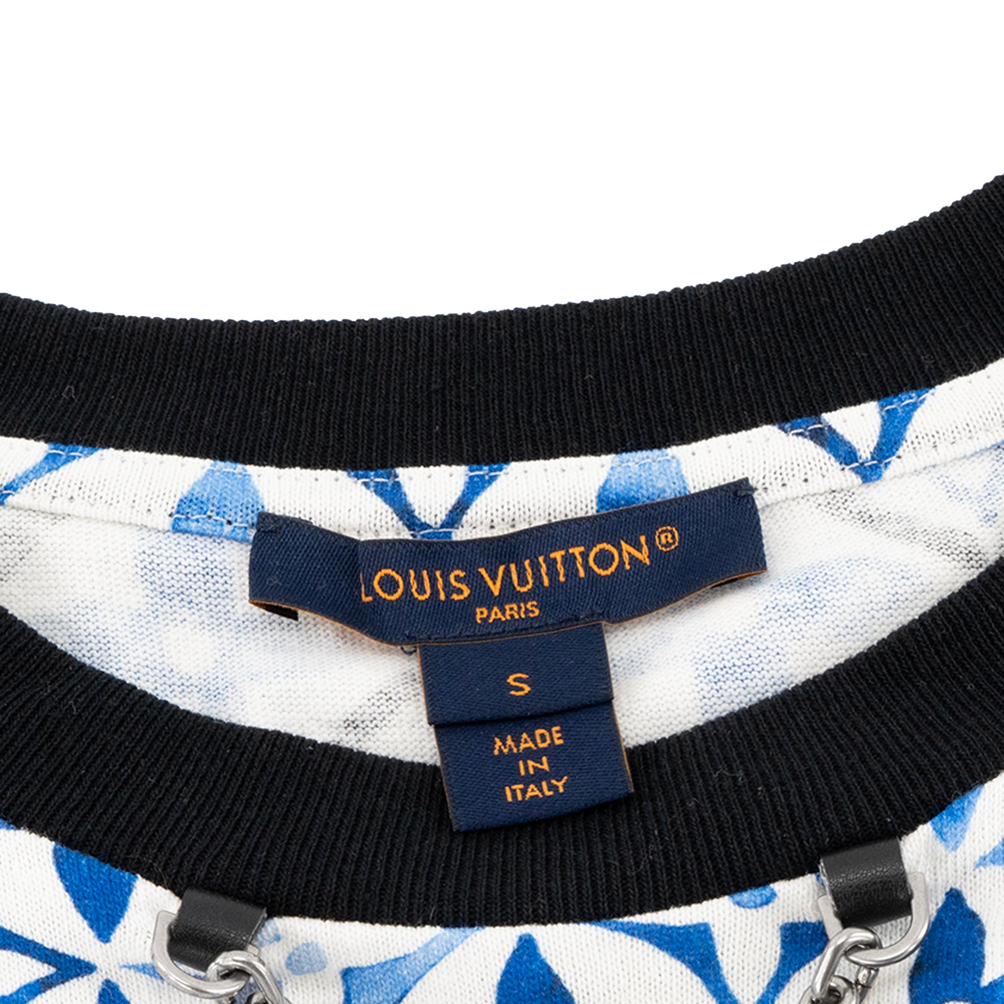 LOUIS VUITTON - Louis Vuitton Blue and White Monogram Cotton T-Shirt Dress (S)