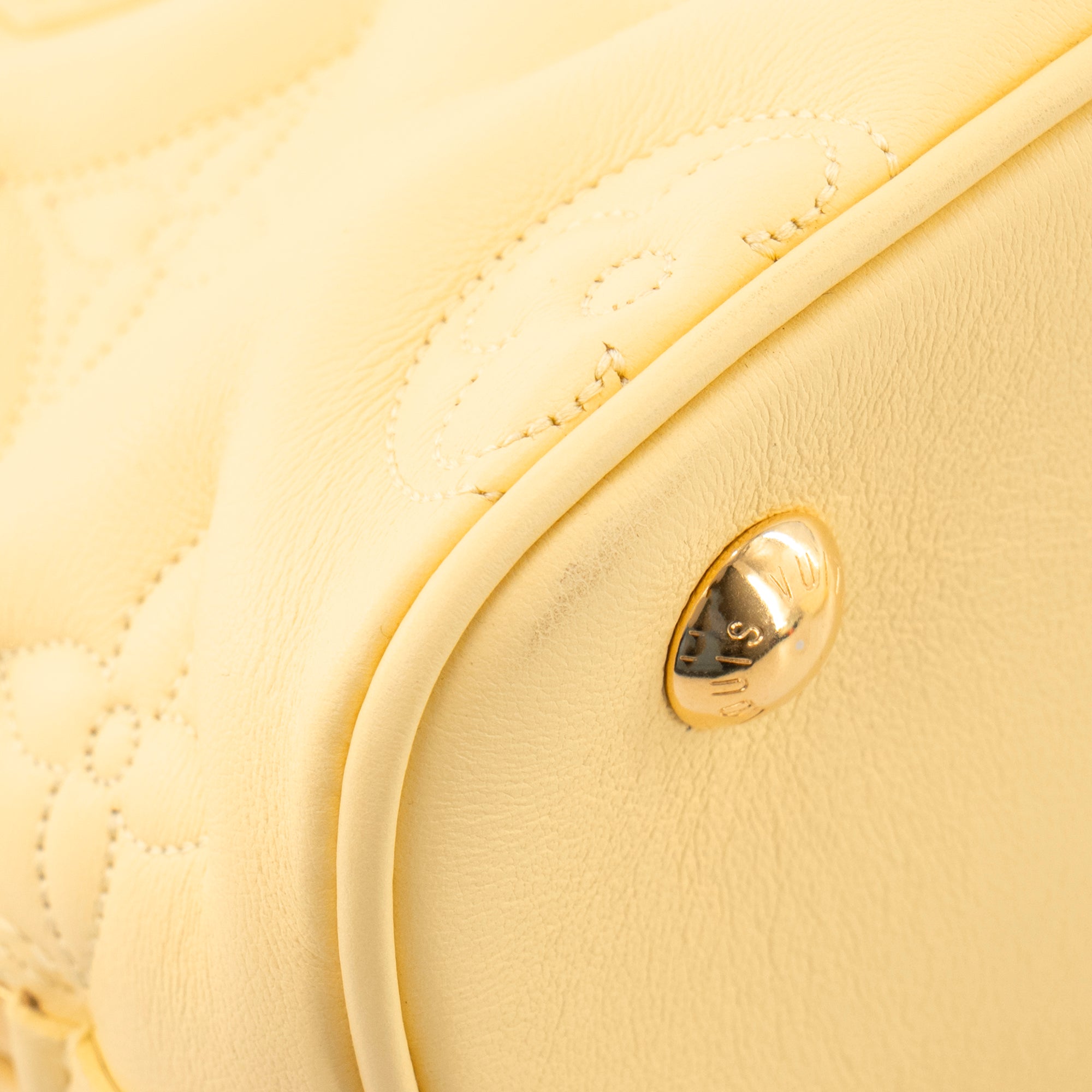 LOUIS VUITTON - Sac à bandoulière Alma BB Bubblegram Louis Vuitton en cuir jaune