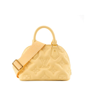 LOUIS VUITTON - Sac à bandoulière Alma BB Bubblegram Louis Vuitton en cuir jaune