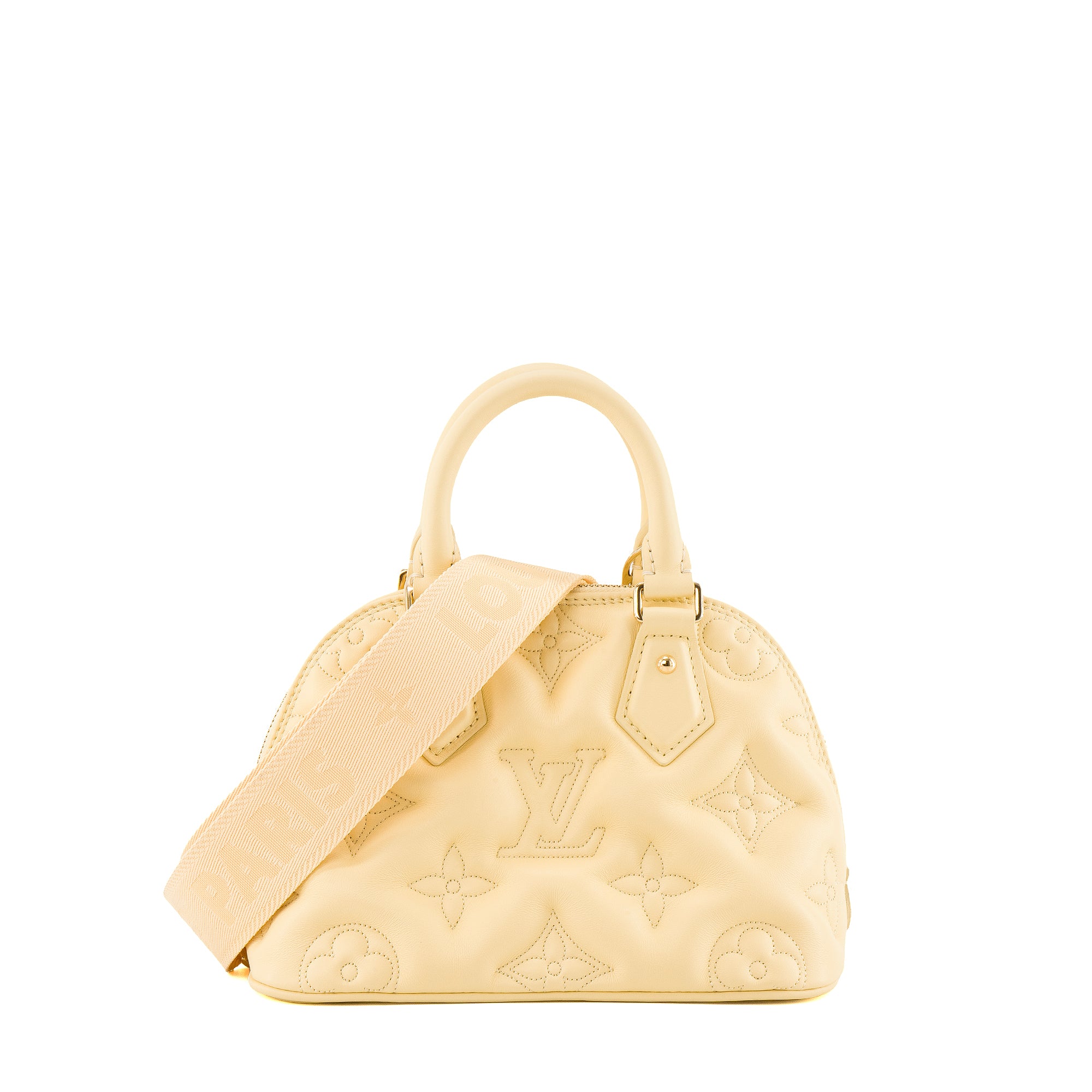 LOUIS VUITTON - Sac à bandoulière Alma BB Bubblegram Louis Vuitton en cuir jaune édition limitée