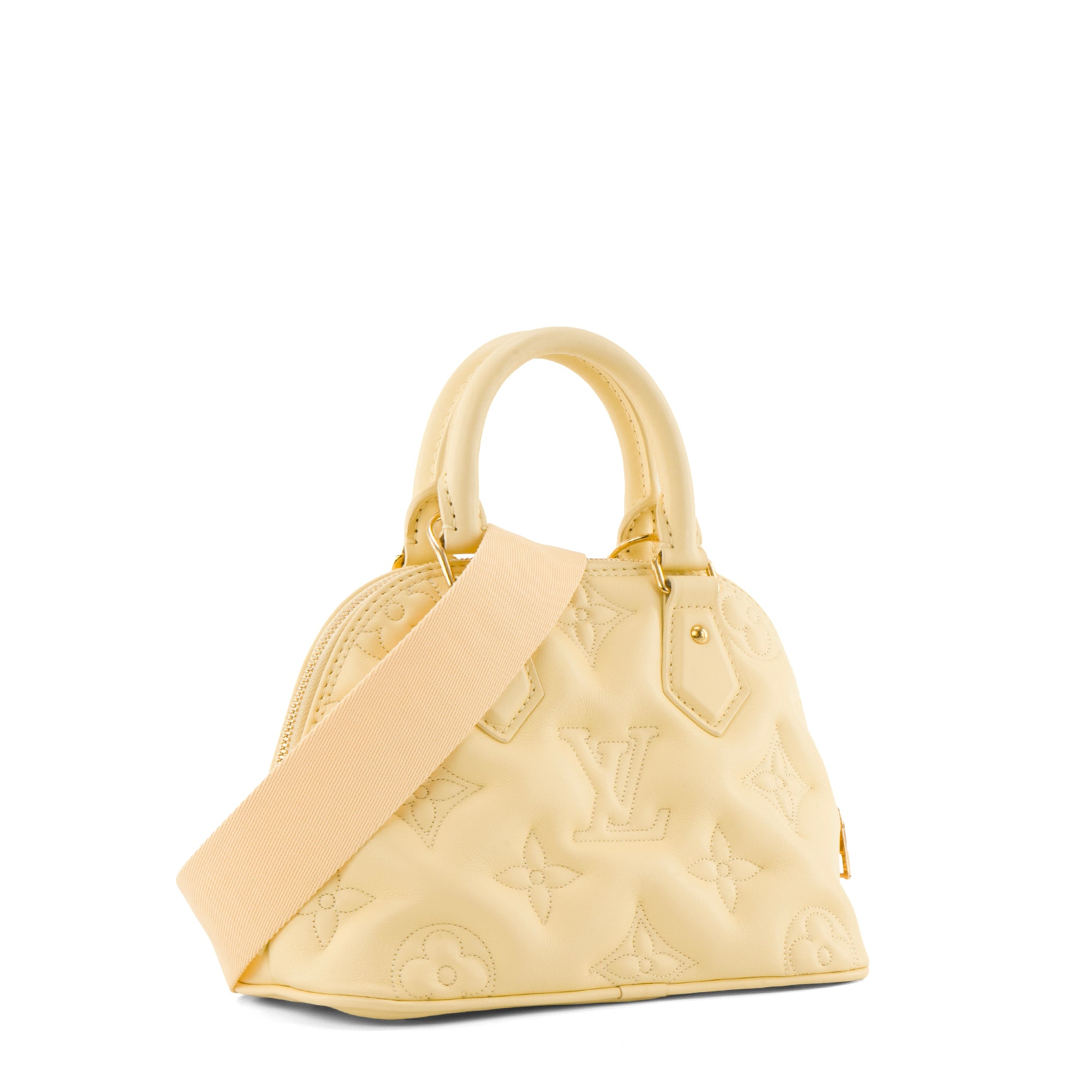 LOUIS VUITTON - Sac à bandoulière Alma BB Bubblegram Louis Vuitton en cuir jaune édition limitée