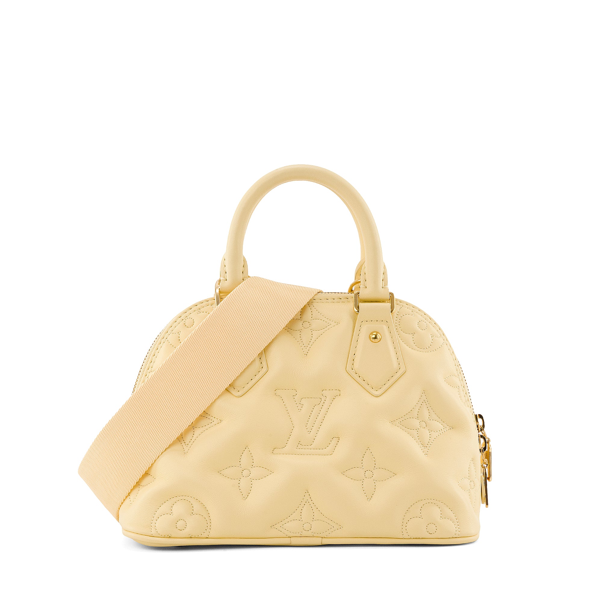 LOUIS VUITTON - Sac à bandoulière Alma BB Bubblegram Louis Vuitton en cuir jaune édition limitée