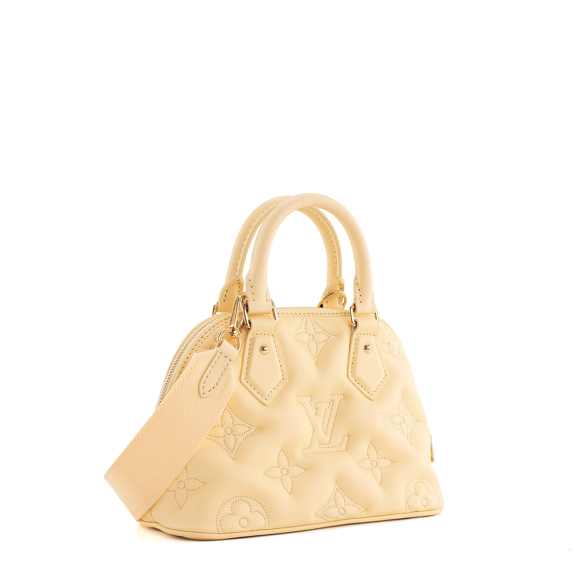 LOUIS VUITTON - Sac à bandoulière Alma BB Bubblegram Louis Vuitton en cuir jaune
