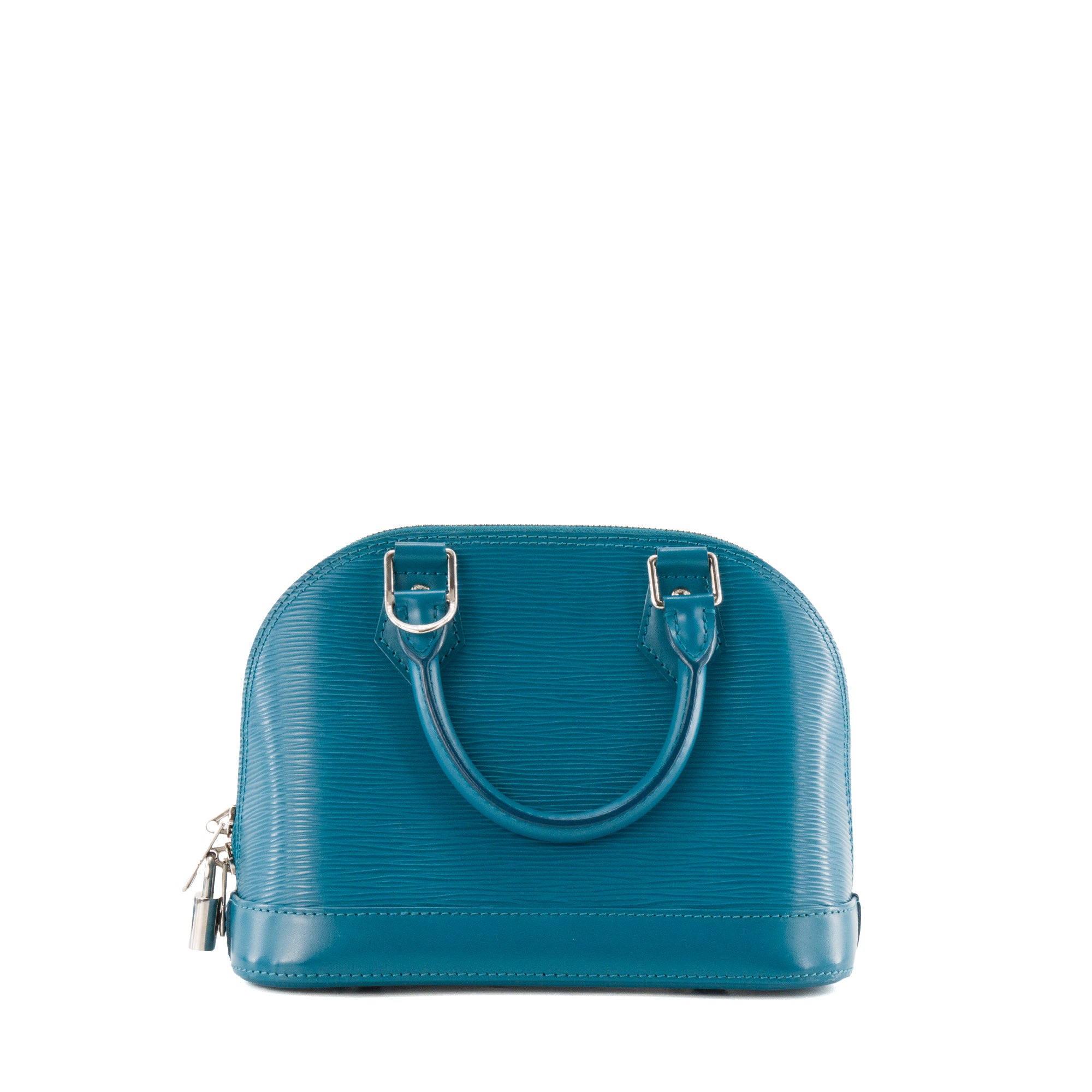 LOUIS VUITTON - Sac à bandoulière Alma BB Louis Vuitton en cuir épi bleu canard