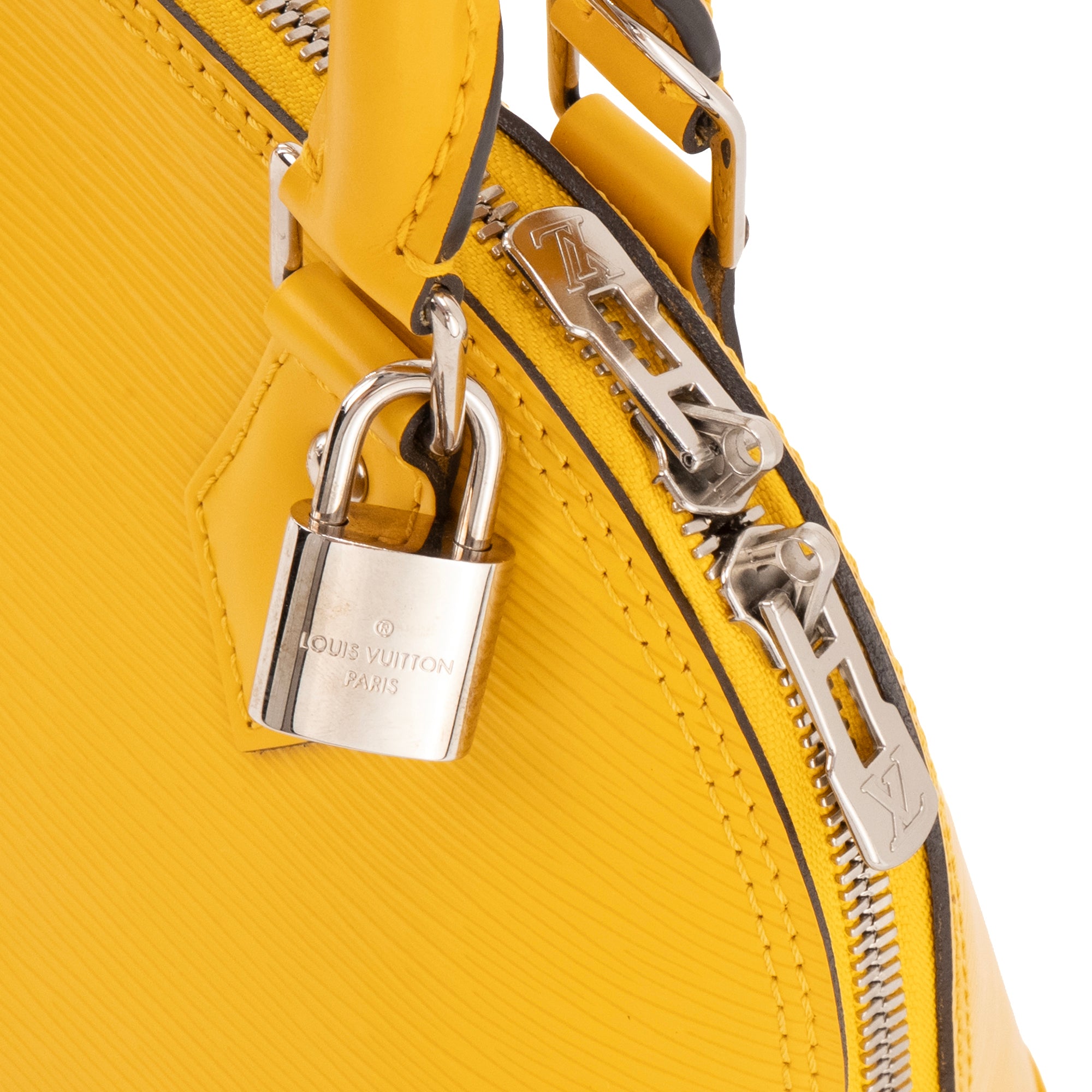 LOUIS VUITTON - Sac à bandoulière Alma BB Louis Vuitton en cuir épi bleu jaune