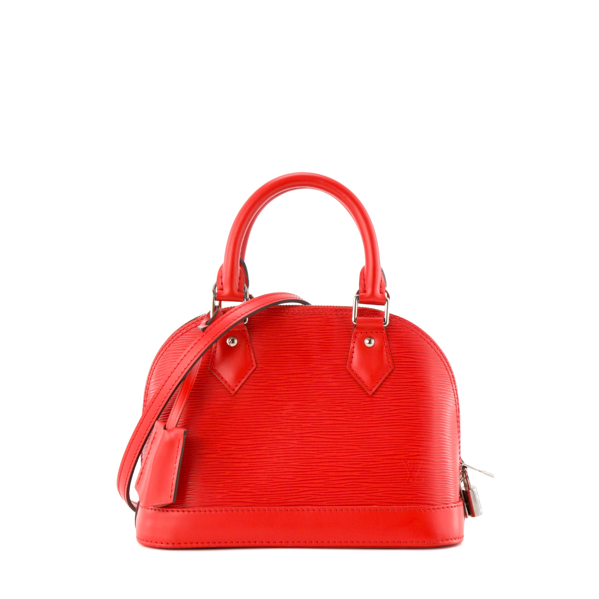 LOUIS VUITTON - Sac à bandoulière Alma BB Louis Vuitton en cuir épi rouge