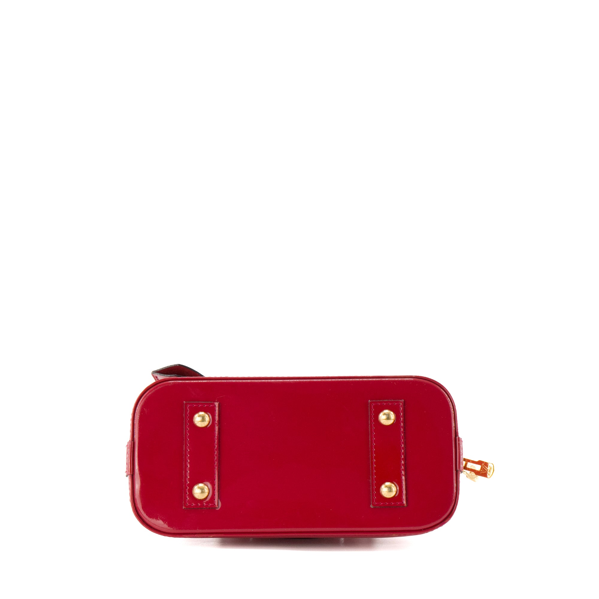 LOUIS VUITTON - Sac à bandoulière Alma BB Louis Vuitton en cuir verni framboise