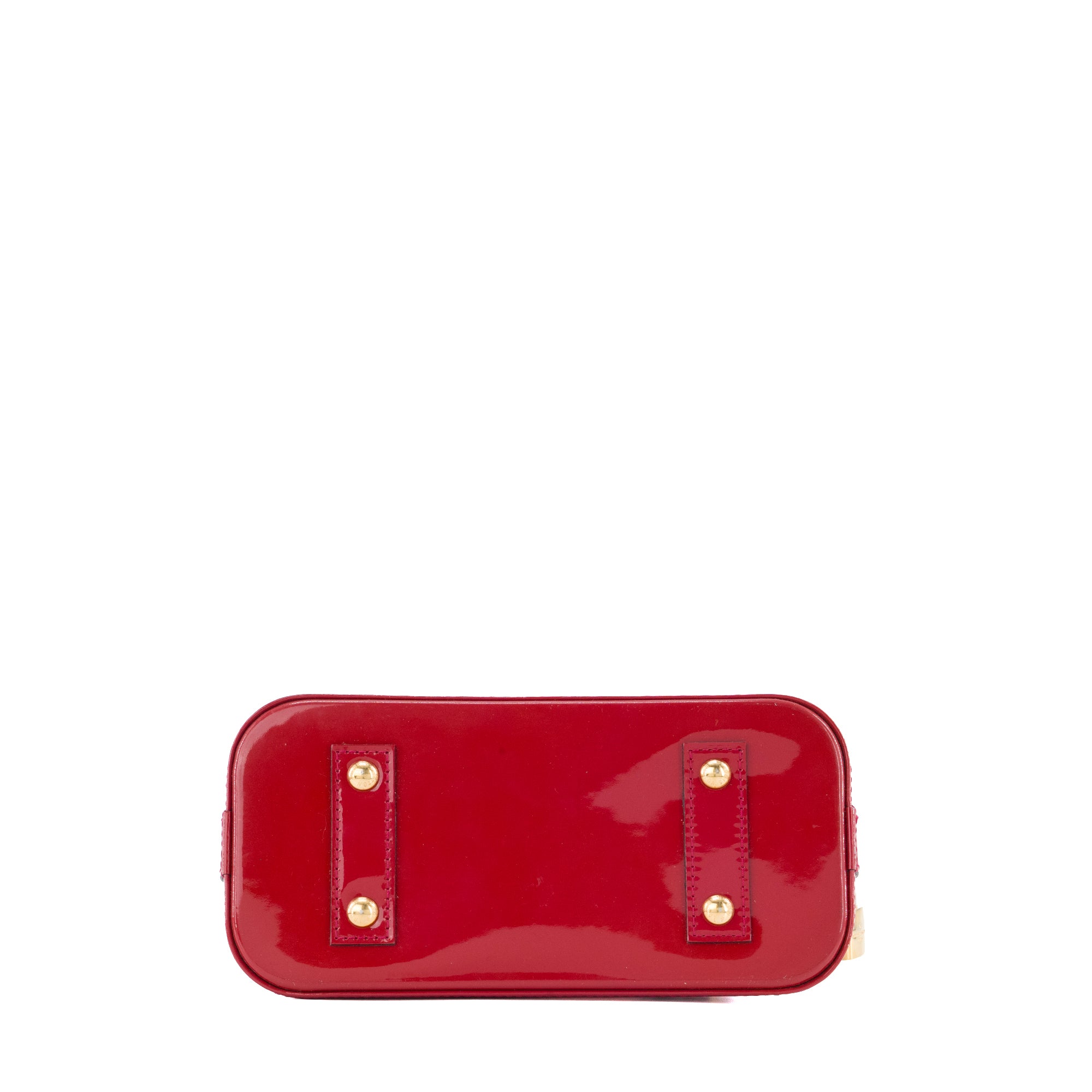 LOUIS VUITTON - Sac à bandoulière Alma BB Louis Vuitton en cuir verni framboise