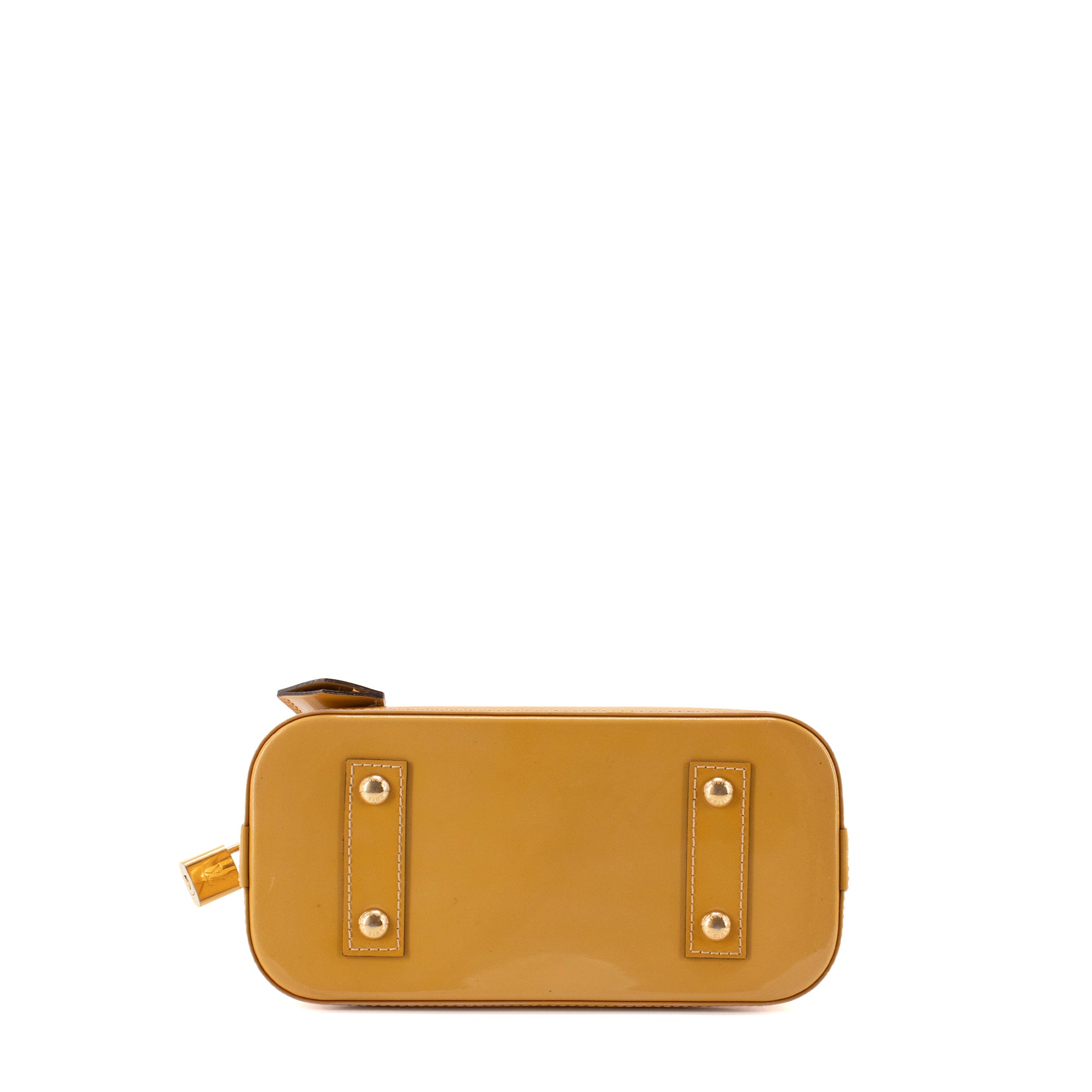 LOUIS VUITTON - Louis Vuitton Alma BB shoulder bag in mustard yellow patent leather