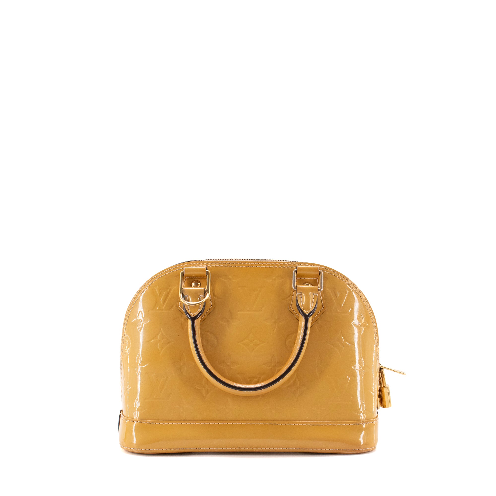 LOUIS VUITTON - Louis Vuitton Alma BB shoulder bag in mustard yellow patent leather