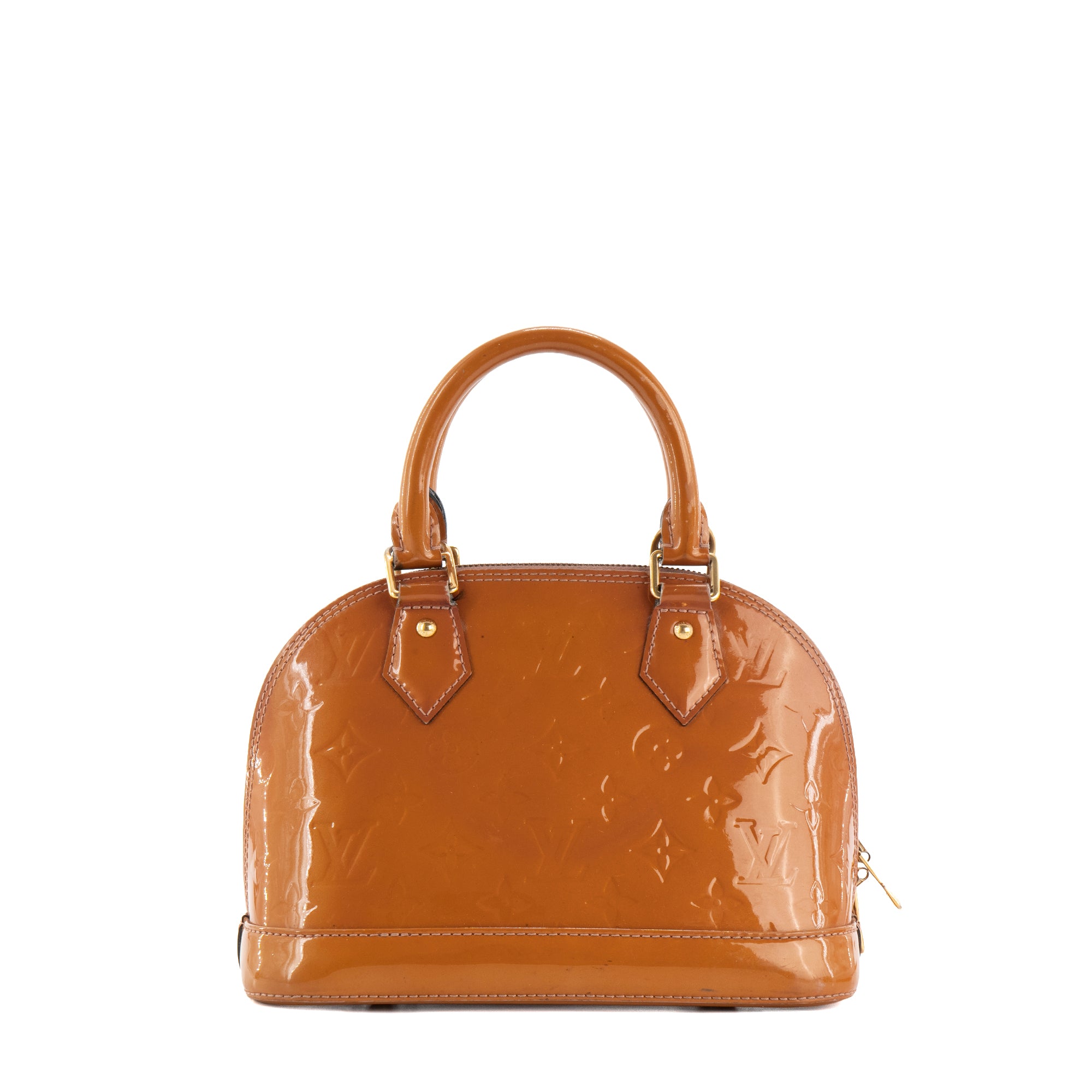 LOUIS VUITTON - Sac à Bandoulière Alma BB Louis Vuitton en cuir verni orange