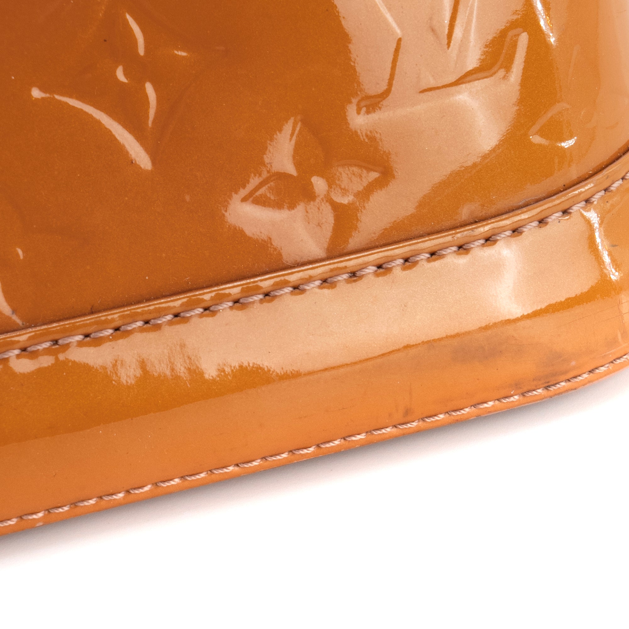 LOUIS VUITTON - Sac à Bandoulière Alma BB Louis Vuitton en cuir verni orange