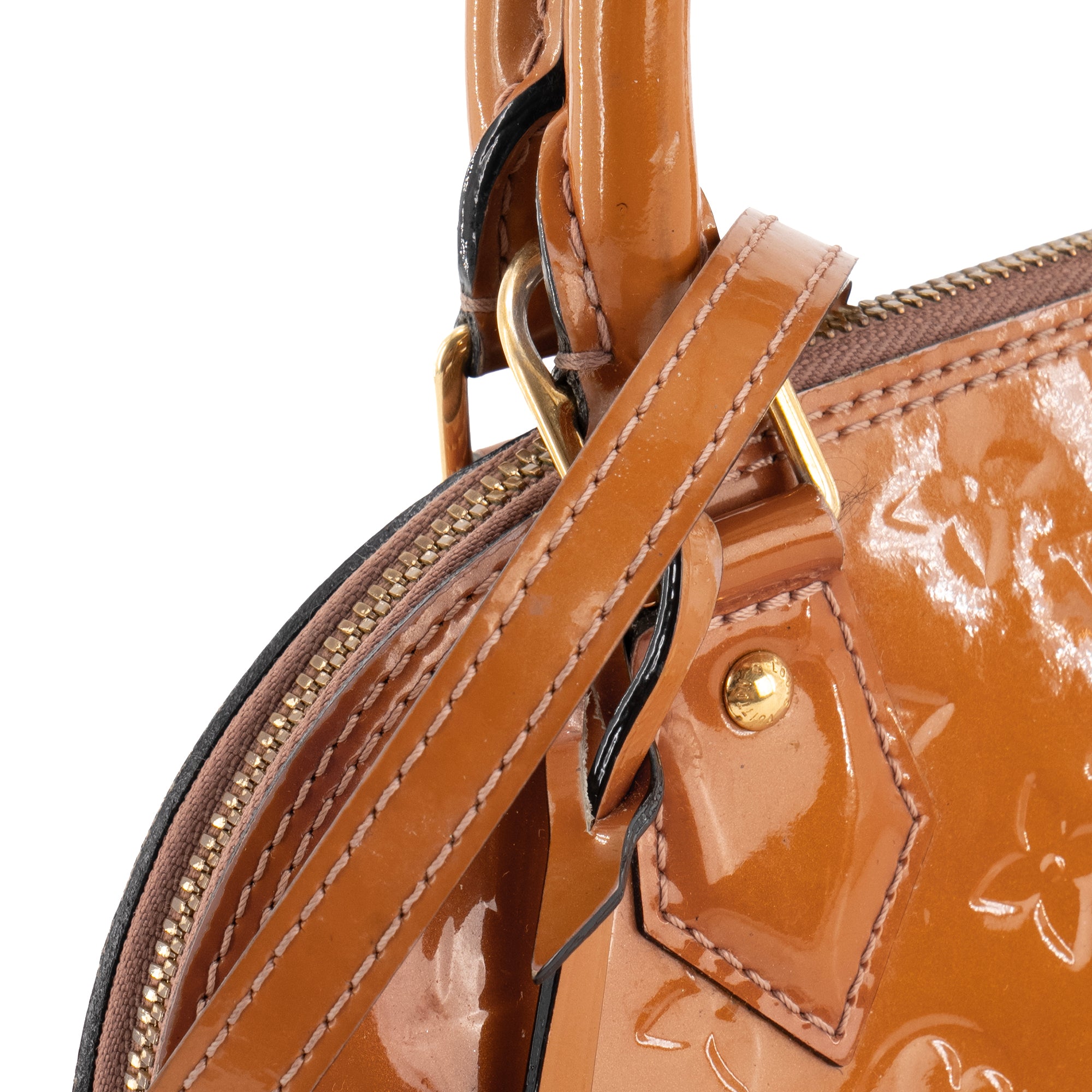 LOUIS VUITTON - Sac à Bandoulière Alma BB Louis Vuitton en cuir verni orange