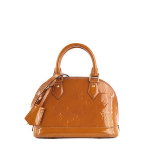 LOUIS VUITTON - Sac à Bandoulière Alma BB Louis Vuitton en cuir verni orange