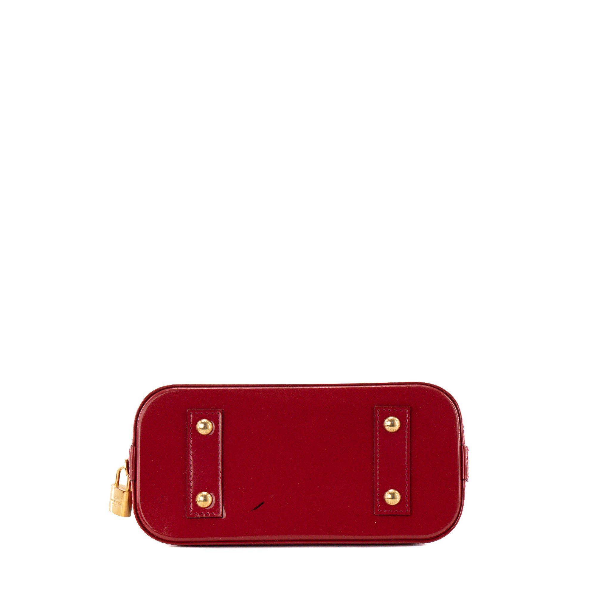LOUIS VUITTON - Sac à bandoulière Alma BB Louis Vuitton en cuir verni rouge