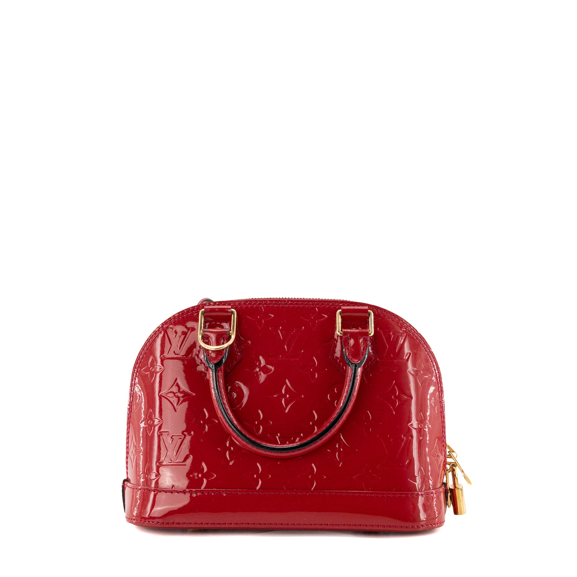 LOUIS VUITTON - Sac à bandoulière Alma BB Louis Vuitton en cuir verni rouge