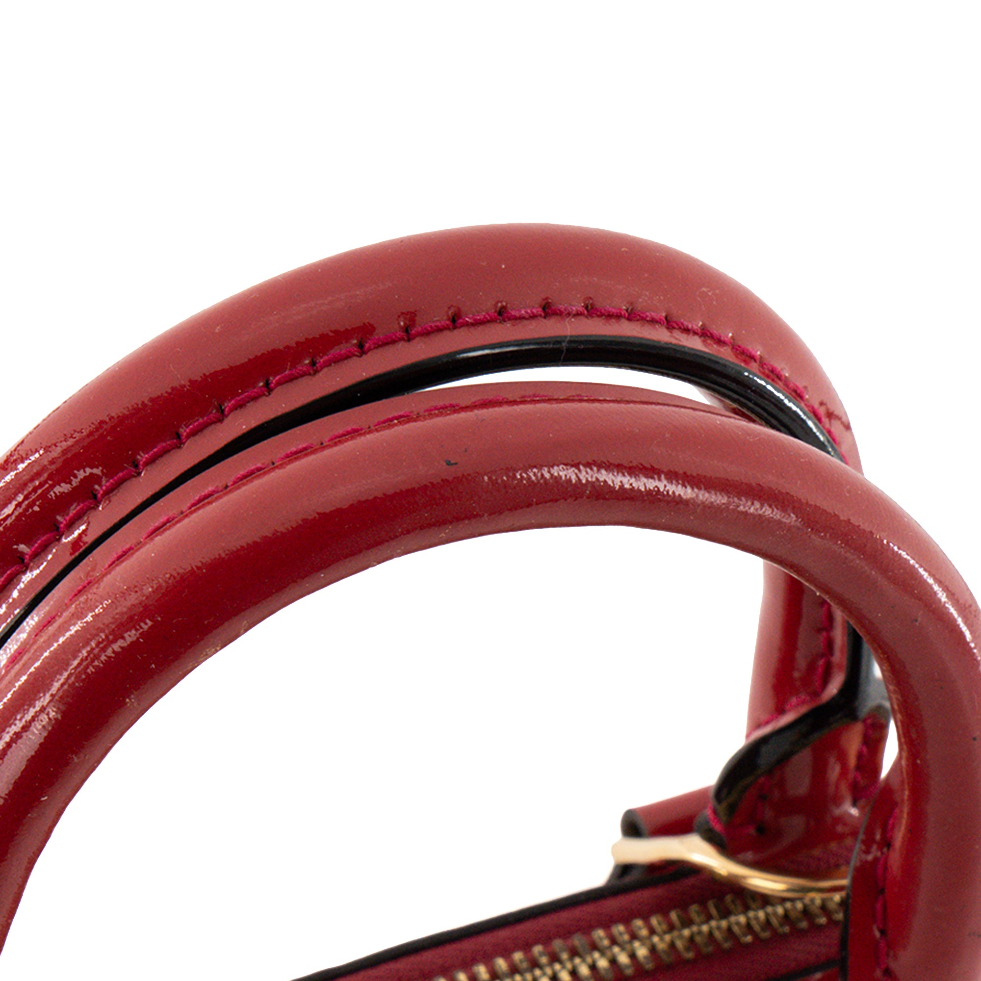 LOUIS VUITTON - Sac à bandoulière Alma BB Louis Vuitton en cuir verni rouge