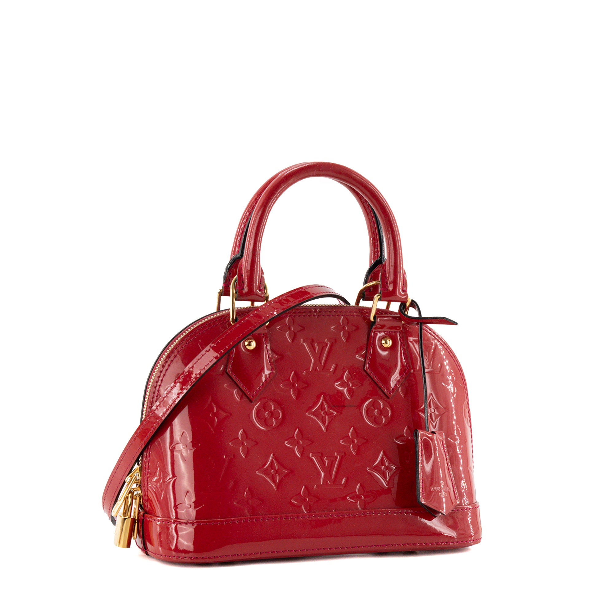 LOUIS VUITTON - Sac à bandoulière Alma BB Louis Vuitton en cuir verni rouge