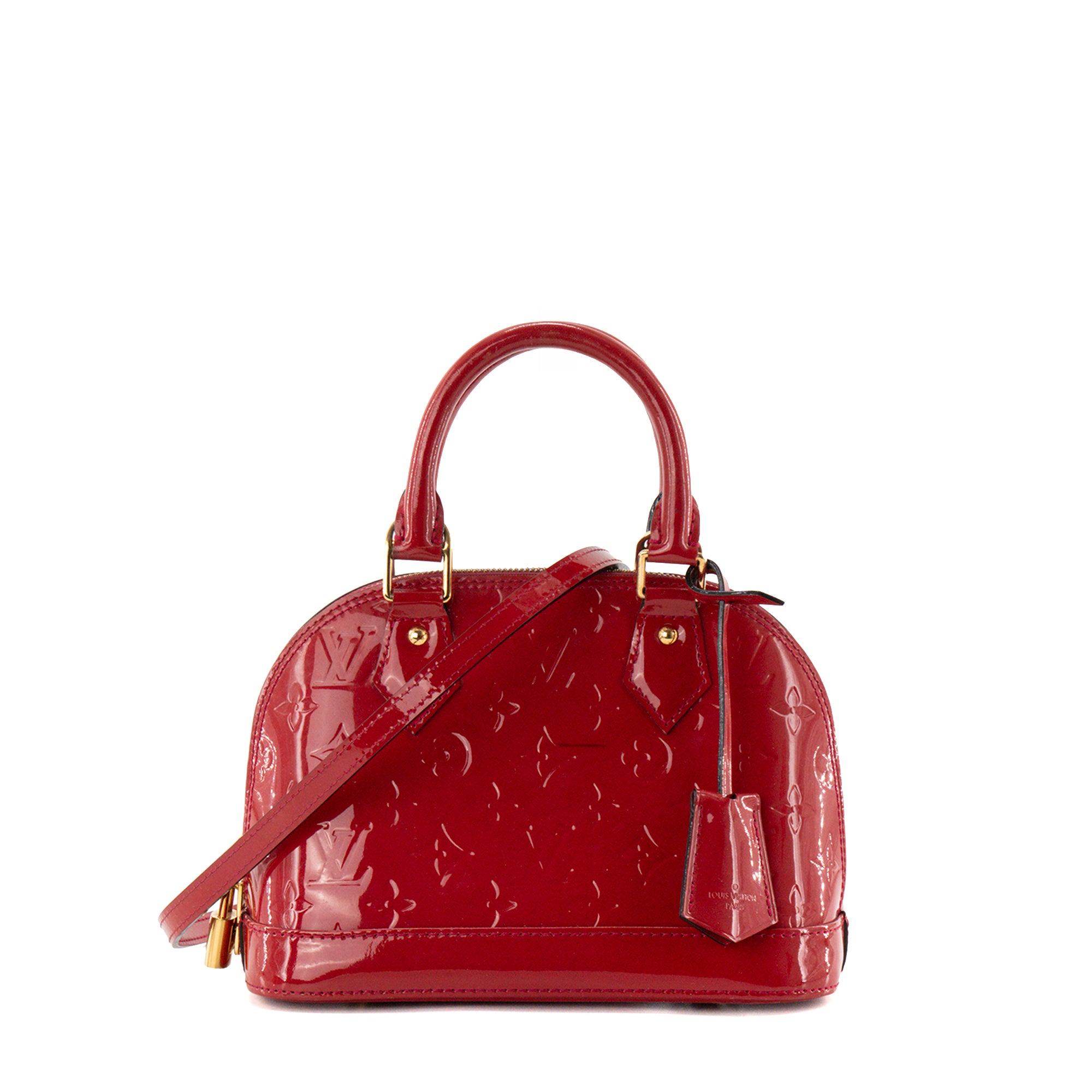 LOUIS VUITTON - Sac à bandoulière Alma BB Louis Vuitton en cuir verni rouge