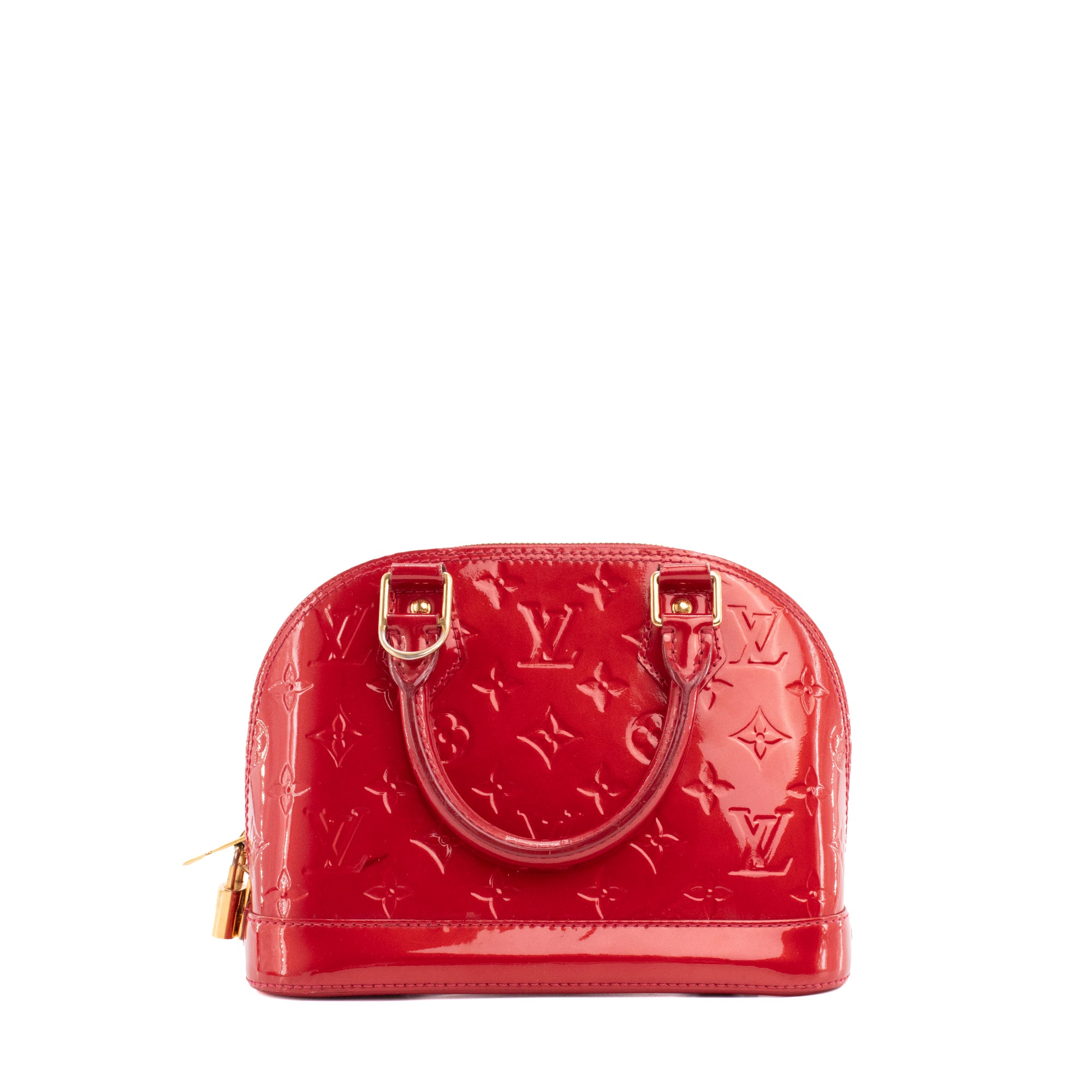 LOUIS VUITTON - Sac à bandoulière Alma BB Louis Vuitton en cuir verni rouge