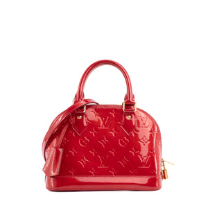 LOUIS VUITTON - Sac à bandoulière Alma BB Louis Vuitton en cuir verni rouge