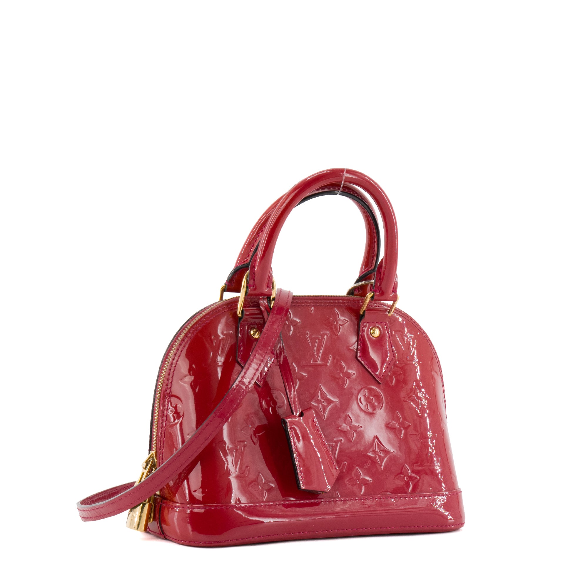 LOUIS VUITTON - Sac à bandoulière Alma BB Louis Vuitton en cuir verni rouge