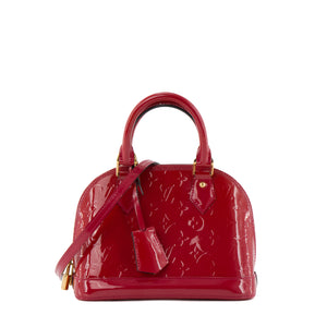 LOUIS VUITTON - Sac à bandoulière Alma BB Louis Vuitton en cuir verni rouge