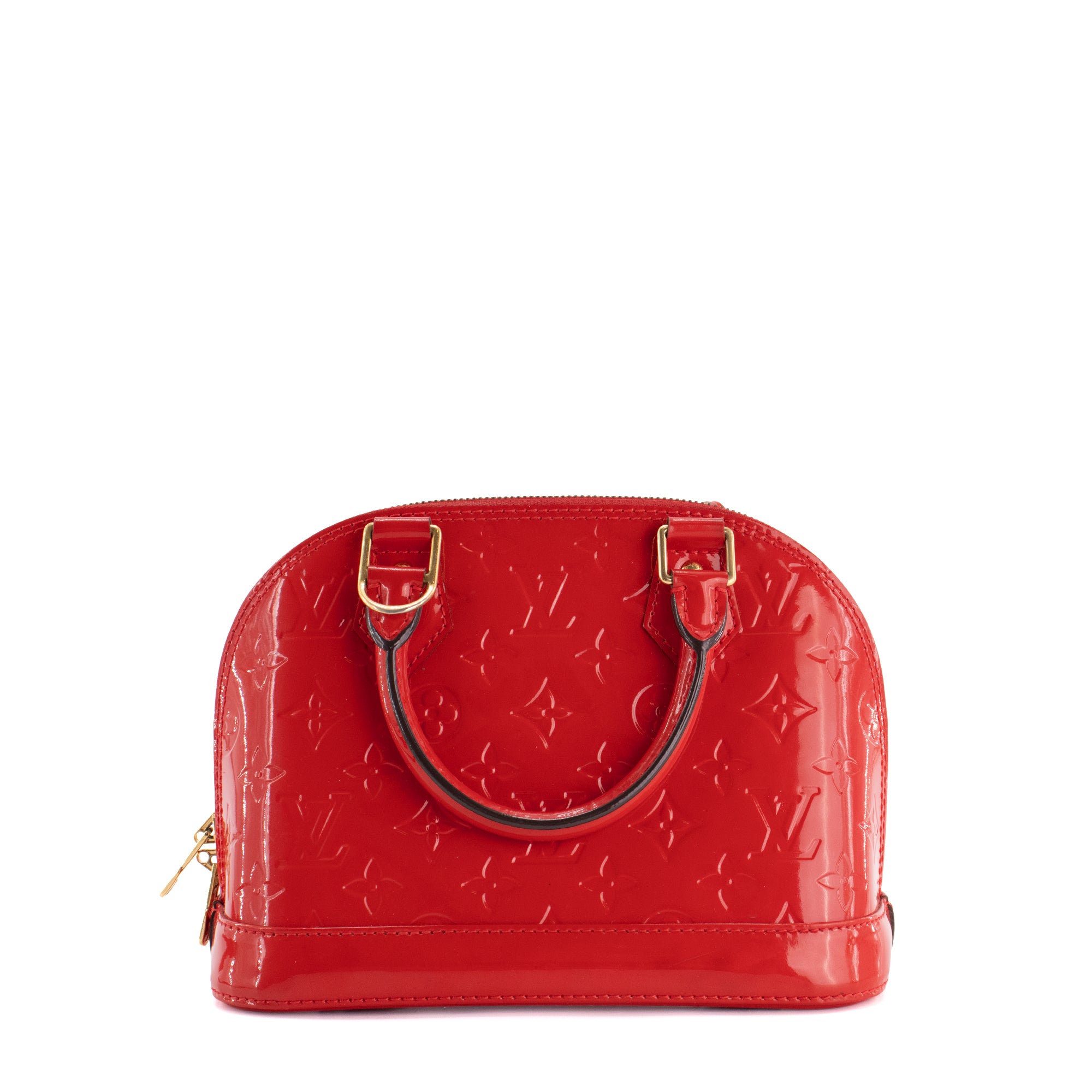 LOUIS VUITTON - Sac à bandoulière Alma BB Louis Vuitton en cuir verni rouge