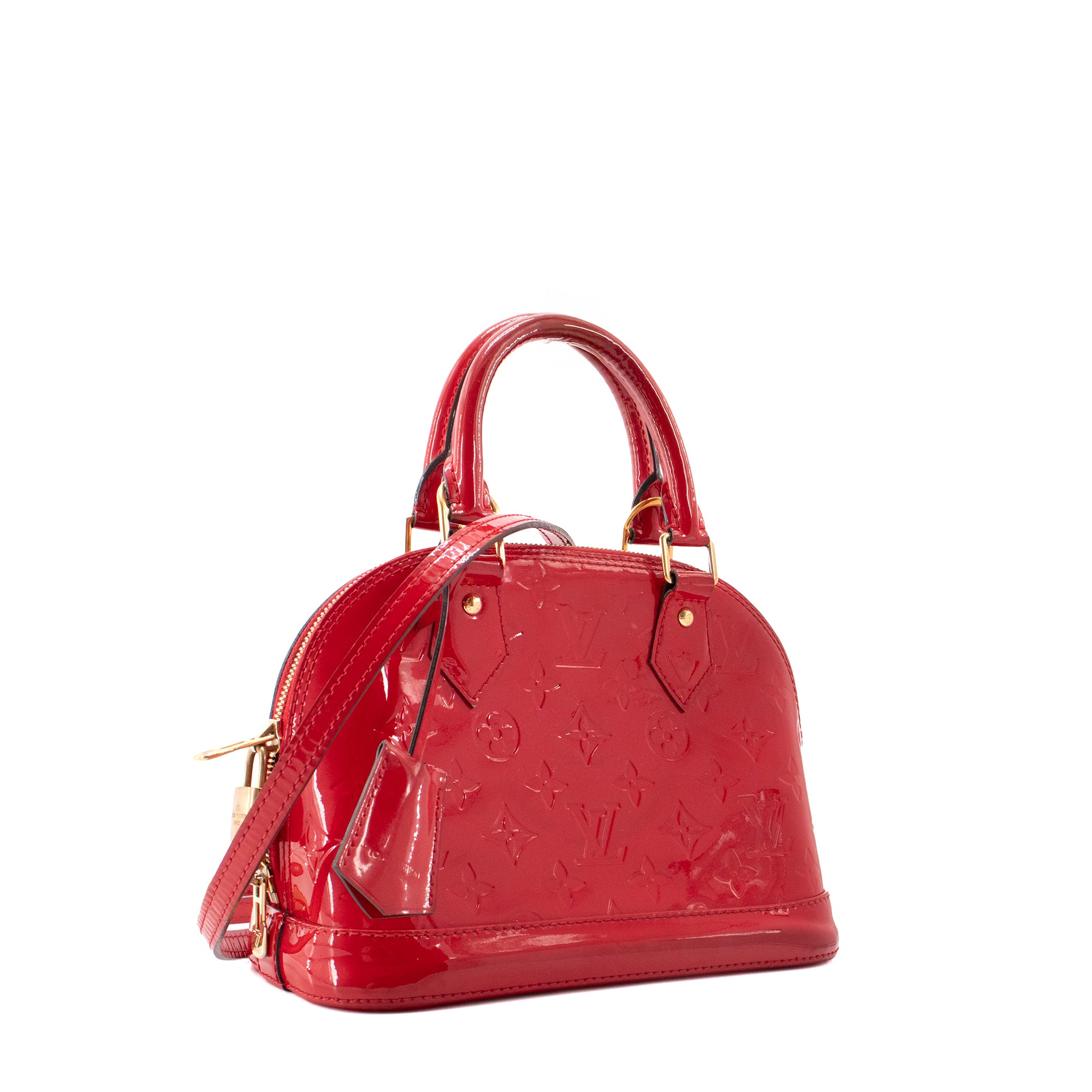 LOUIS VUITTON - Sac à bandoulière Alma BB Louis Vuitton en cuir verni rouge