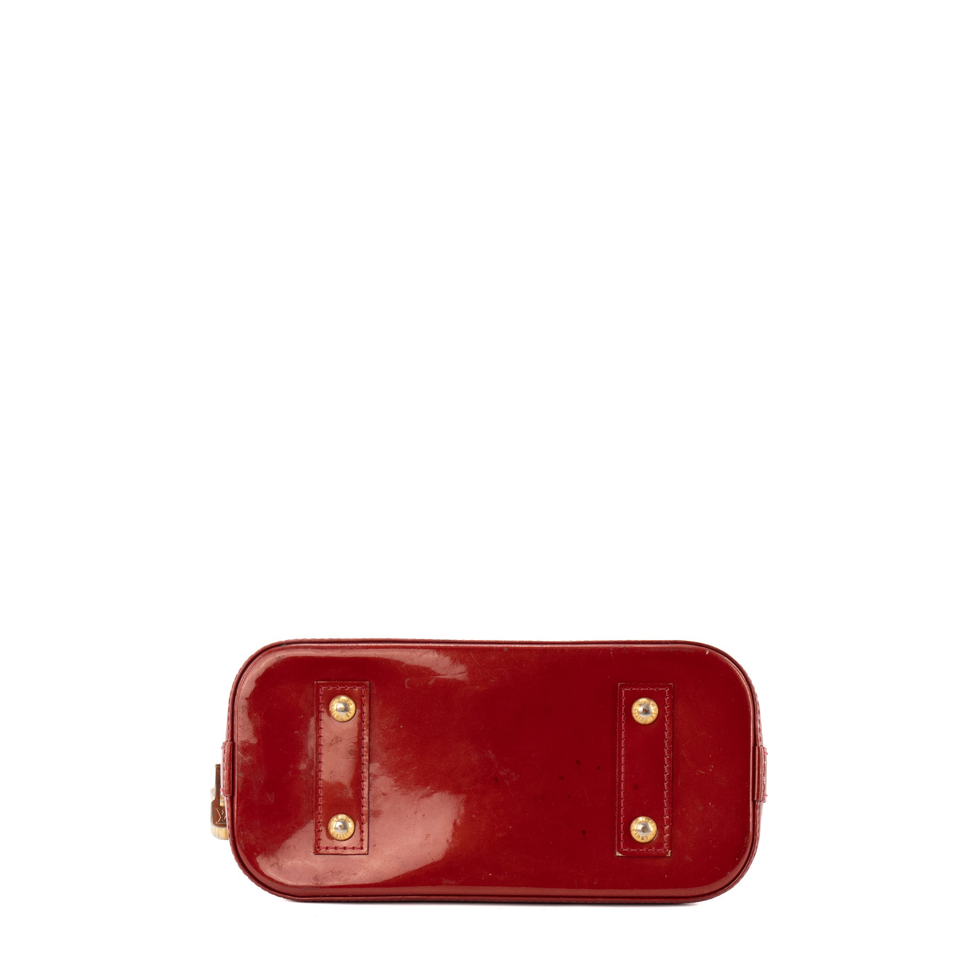 LOUIS VUITTON - Sac à bandoulière Alma BB Louis Vuitton en cuir verni rouge irisé