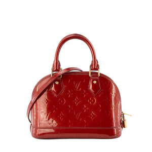 LOUIS VUITTON - Sac à bandoulière Alma BB Louis Vuitton en cuir verni rouge irisé