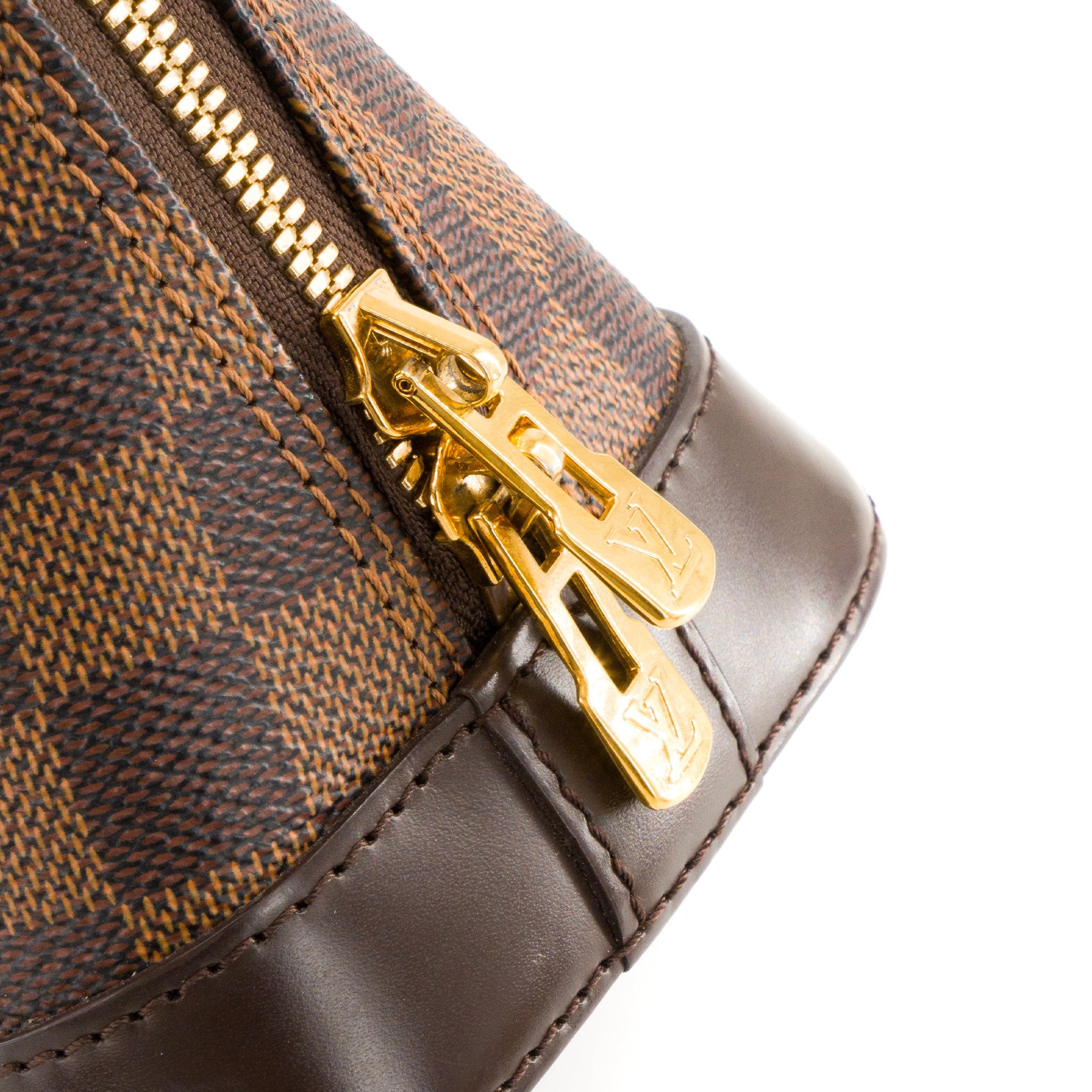 LOUIS VUITTON - Sac à bandoulière Alma BB Louis Vuitton en toile enduite damier ébène