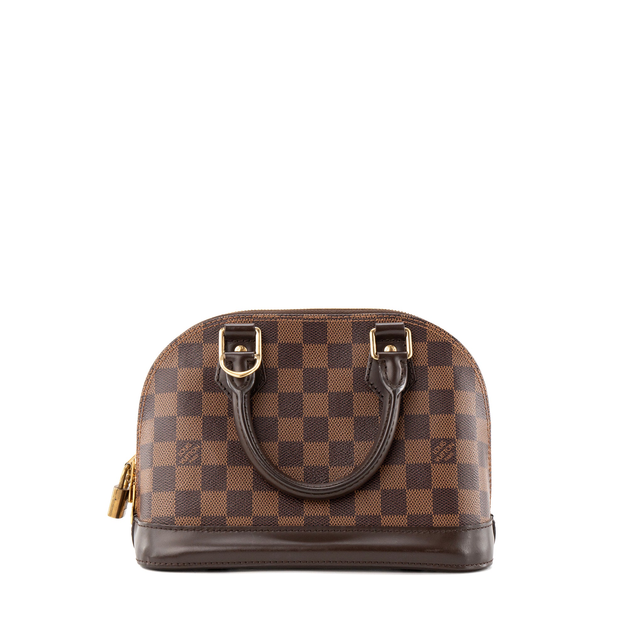 LOUIS VUITTON - Sac à bandoulière Alma BB Louis Vuitton en toile enduite damier ébène