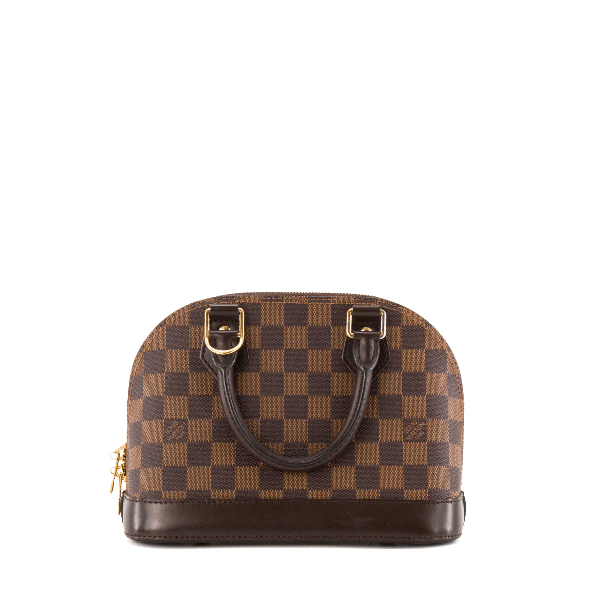 LOUIS VUITTON - Sac à bandoulière Alma BB Louis Vuitton en toile enduite damier ébène
