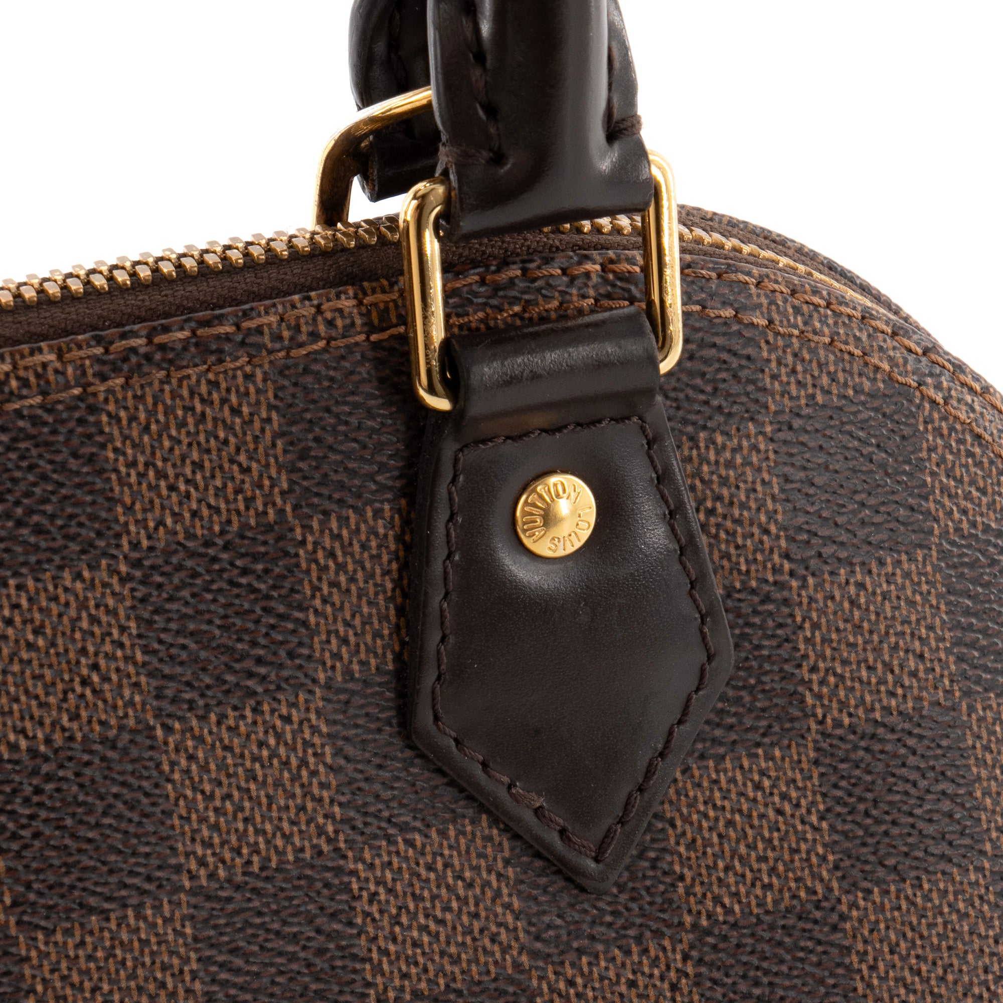 LOUIS VUITTON - Sac à bandoulière Alma BB Louis Vuitton en toile enduite damier ébène