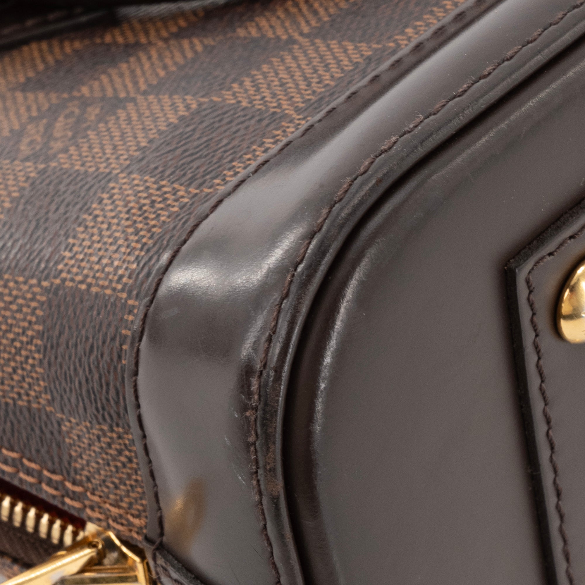 LOUIS VUITTON - Sac à bandoulière Alma BB Louis Vuitton en toile enduite damier ébène