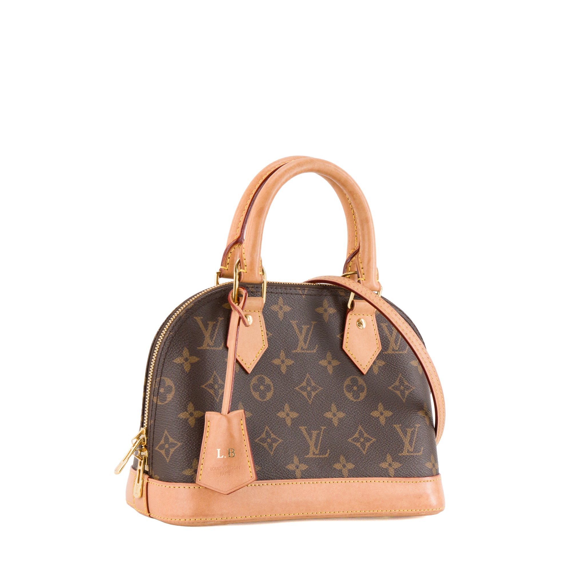 LOUIS VUITTON - Sac à bandoulière Alma BB Louis Vuitton en toile enduite monogrammée
