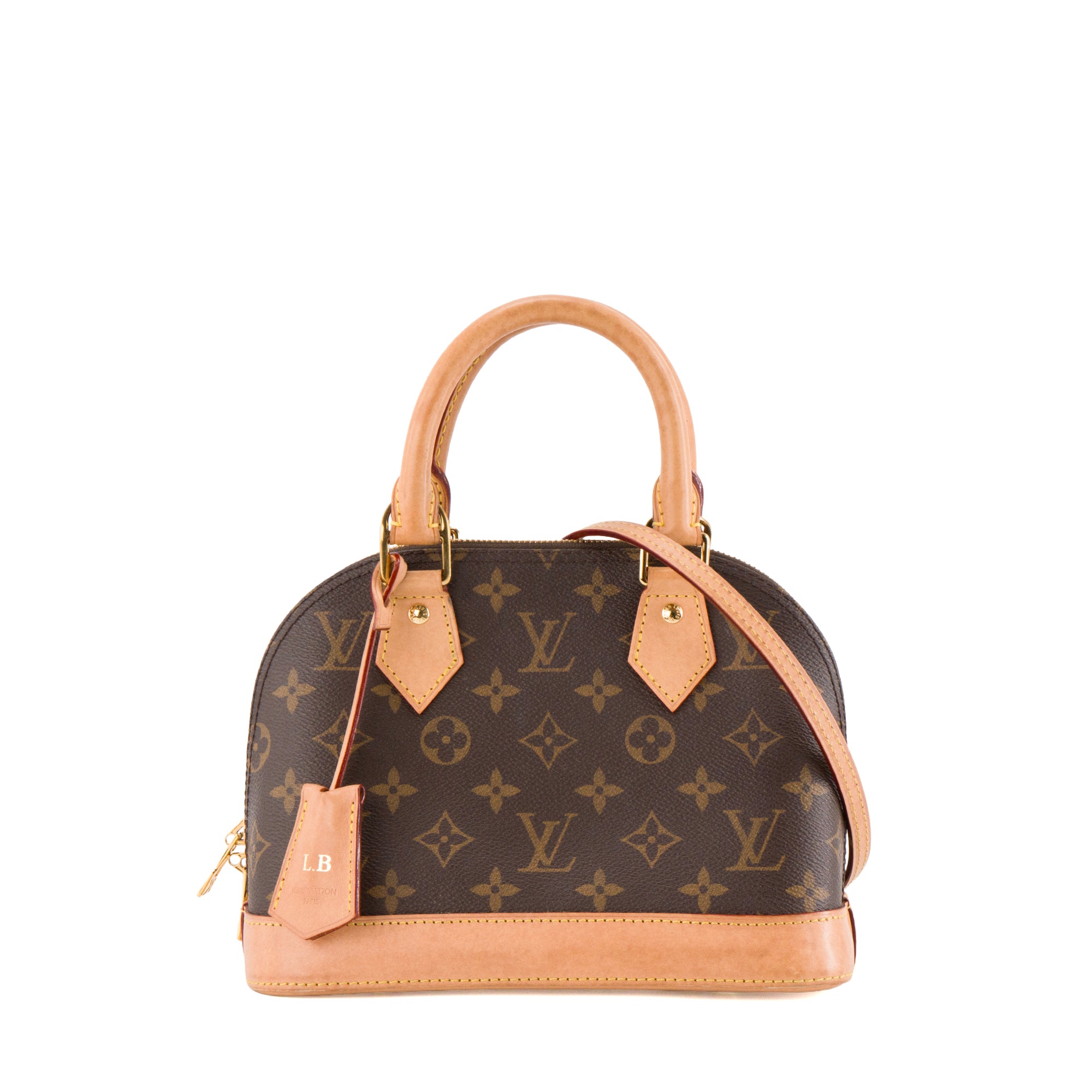 LOUIS VUITTON - Sac à bandoulière Alma BB Louis Vuitton en toile enduite monogrammée