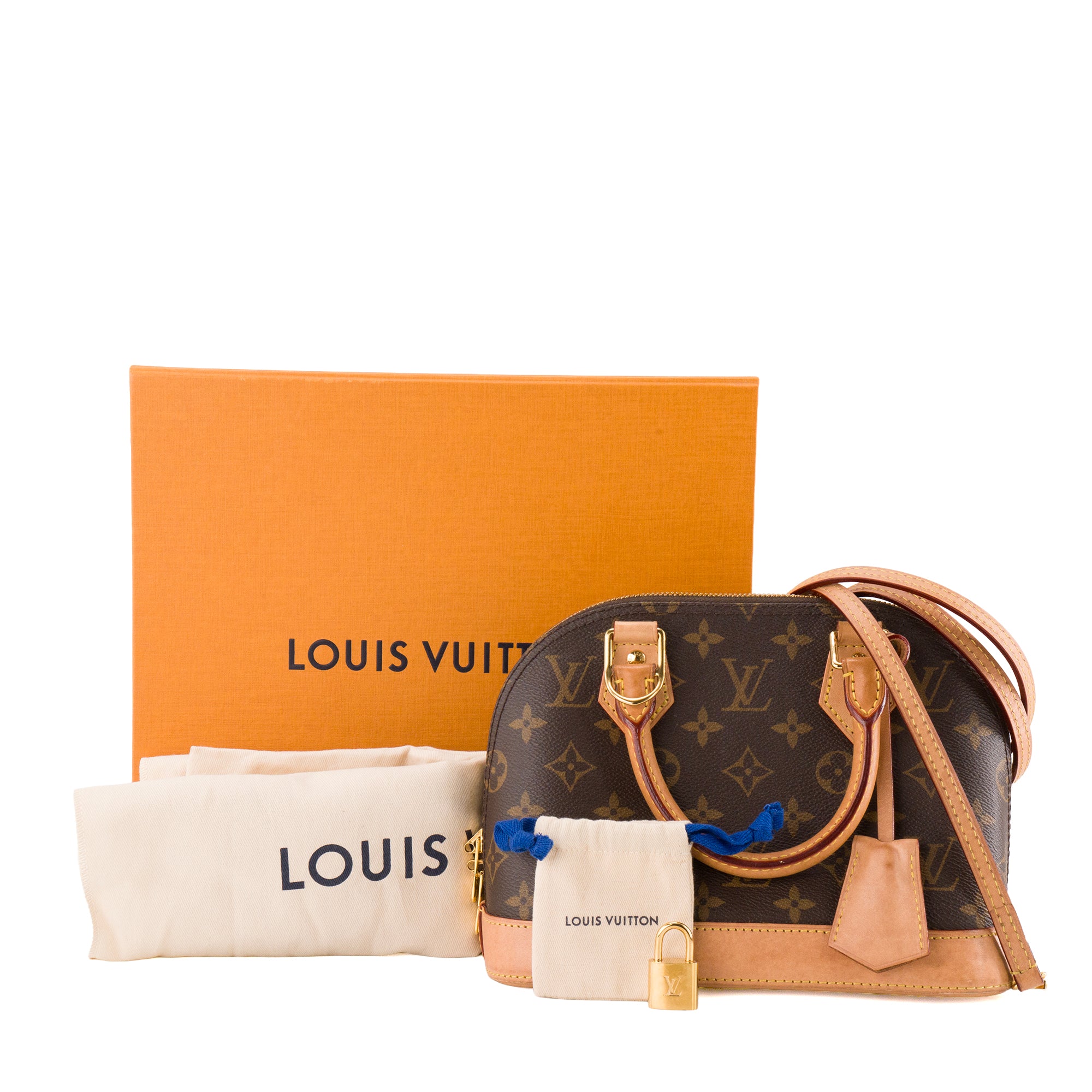 LOUIS VUITTON - Sac à bandoulière Alma BB Louis Vuitton en toile enduite monogrammée
