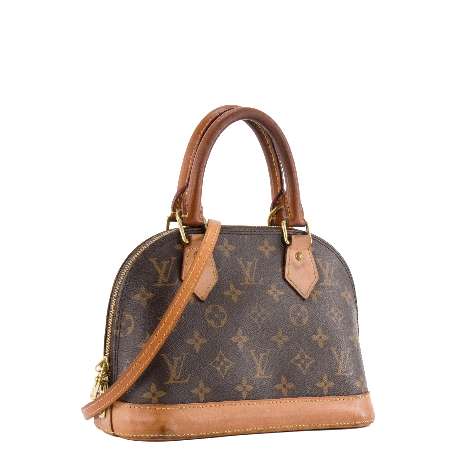LOUIS VUITTON - Sac à bandoulière Alma BB Louis Vuitton en toile enduite monogrammée