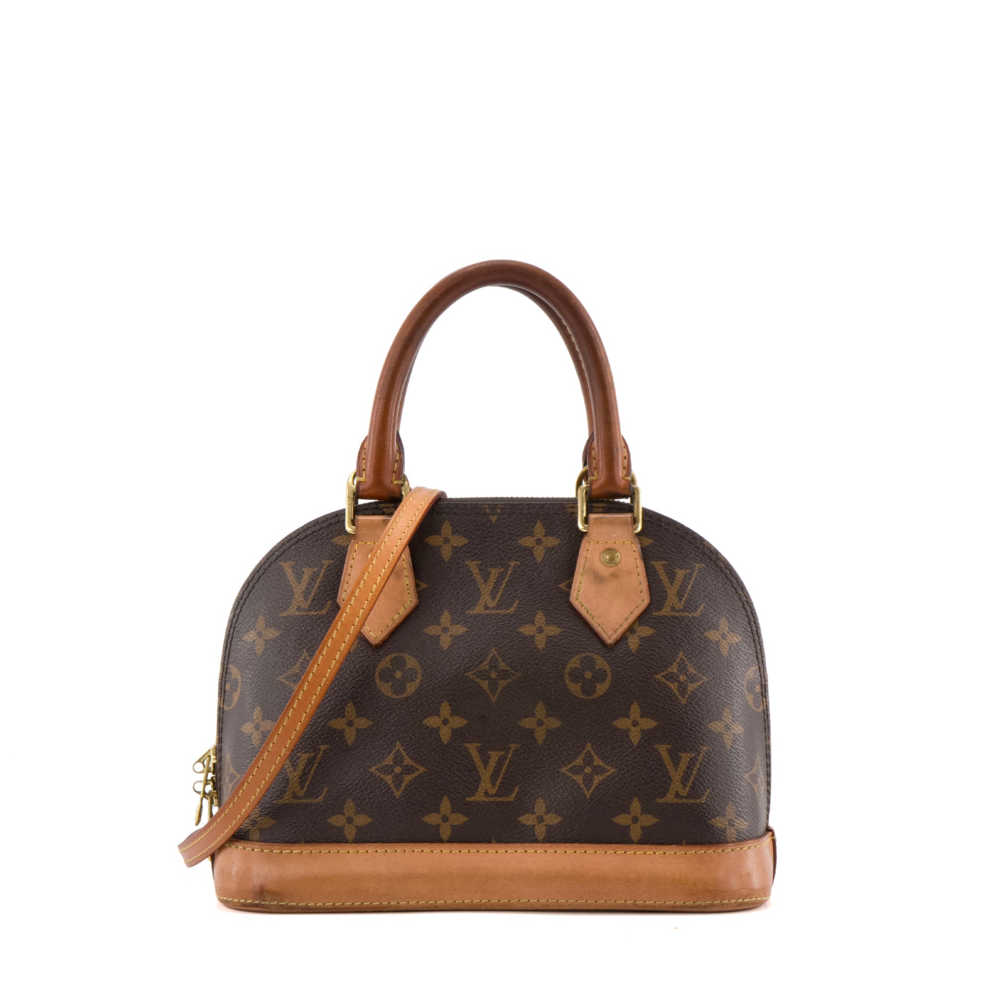 LOUIS VUITTON - Sac à bandoulière Alma BB Louis Vuitton en toile enduite monogrammée