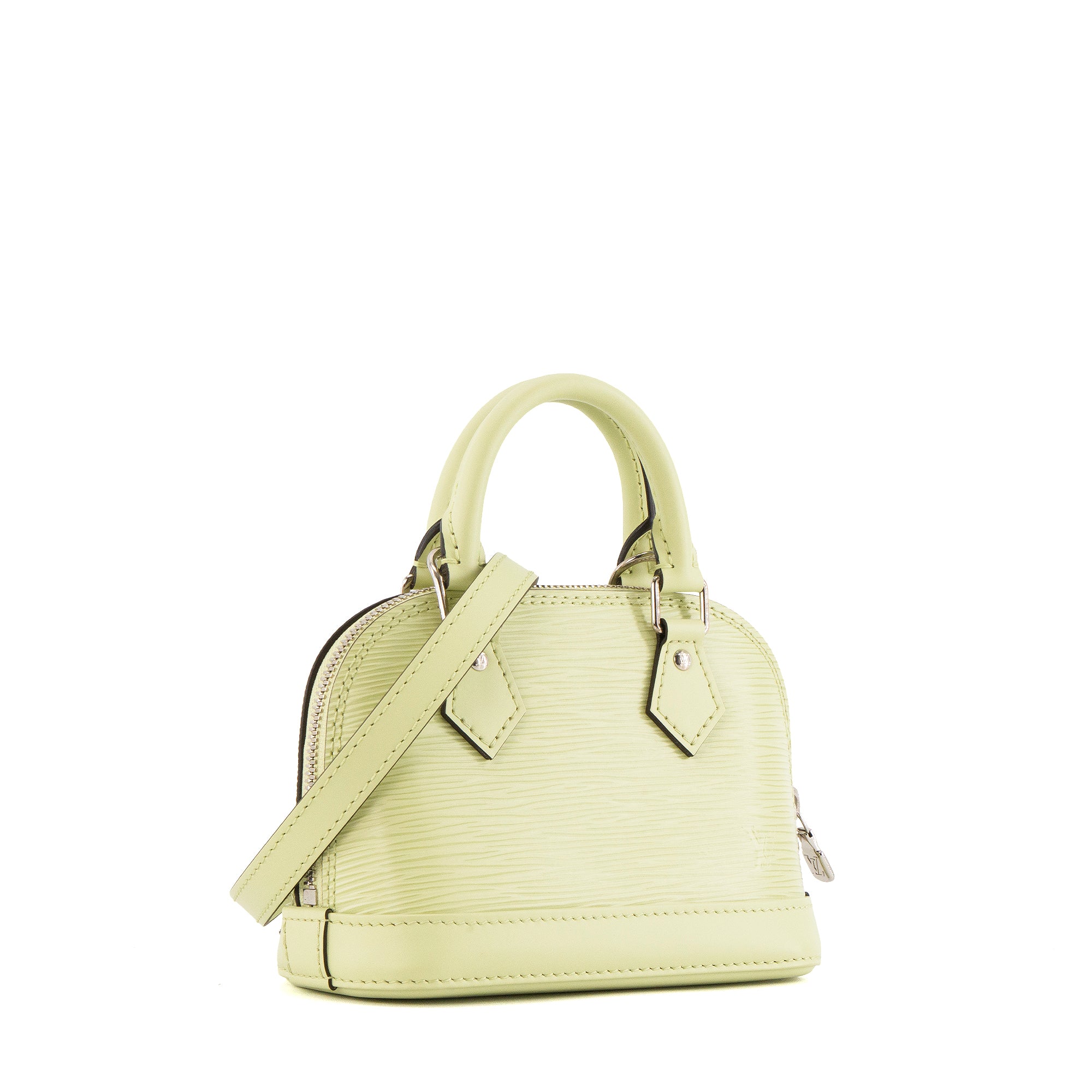 LOUIS VUITTON - Sac à bandoulière Alma nano Louis Vuitton en cuir épi vert pastel